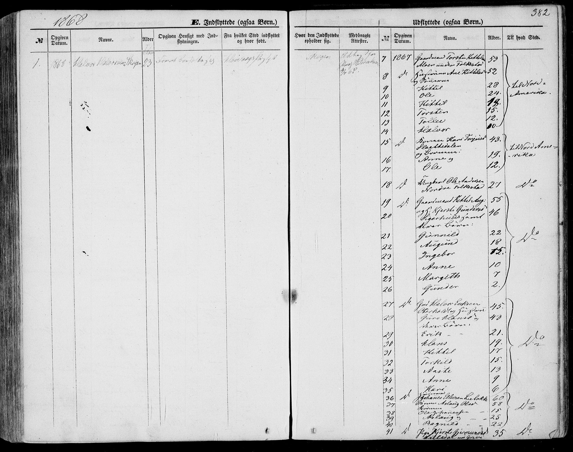 Bø kirkebøker, SAKO/A-257/F/Fa/L0009: Parish register (official) no. 9, 1862-1879, p. 382