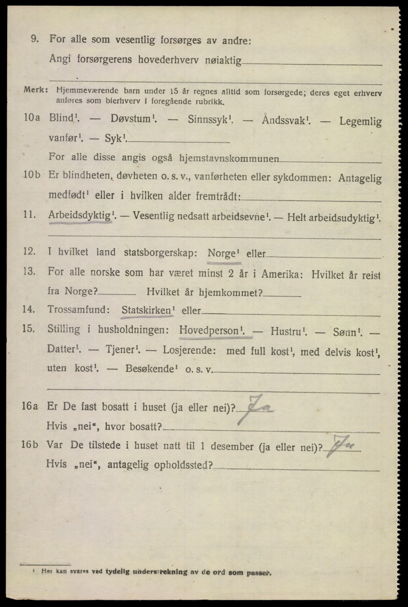 SAKO, 1920 census for Sem, 1920, p. 4994