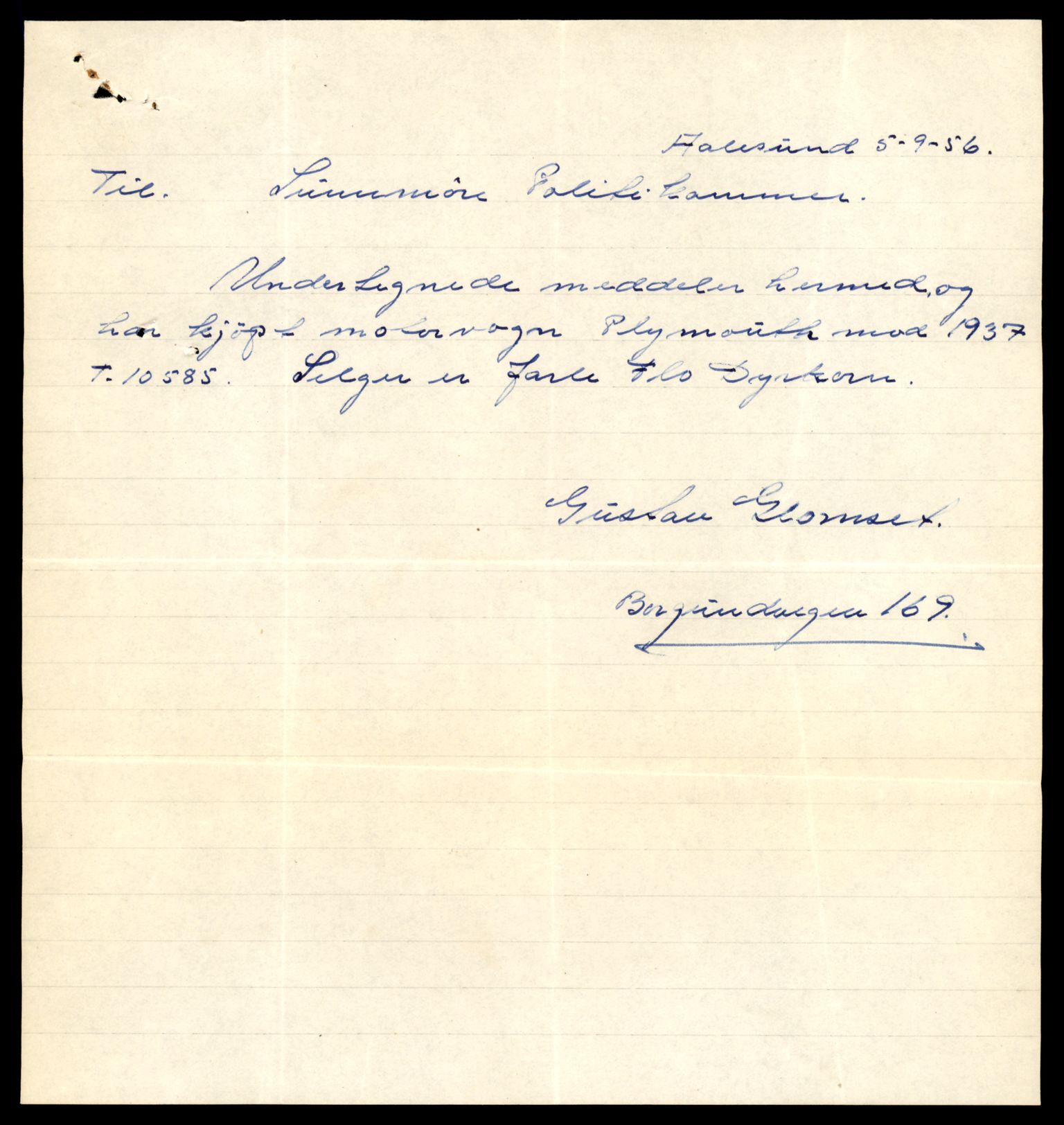 Møre og Romsdal vegkontor - Ålesund trafikkstasjon, AV/SAT-A-4099/F/Fe/L0022: Registreringskort for kjøretøy T 10584 - T 10694, 1927-1998, p. 27
