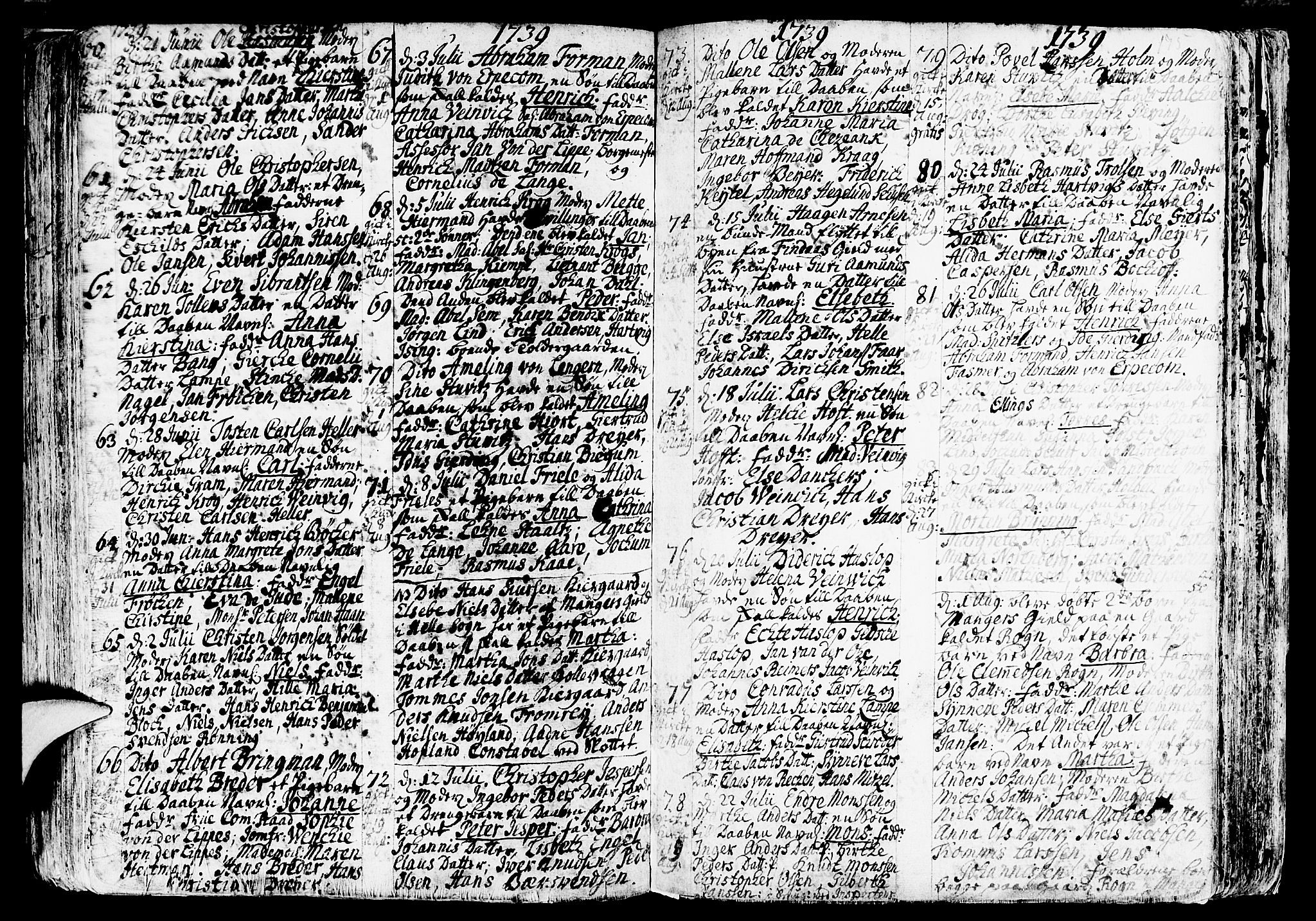 Nykirken Sokneprestembete, AV/SAB-A-77101/H/Haa/L0003: Parish register (official) no. A 3, 1717-1764, p. 175