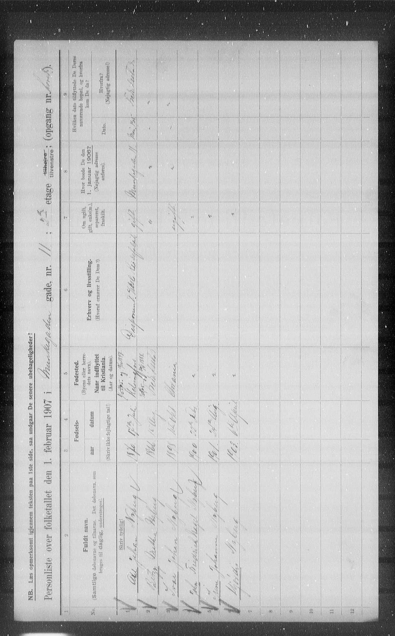 OBA, Municipal Census 1907 for Kristiania, 1907, p. 34792