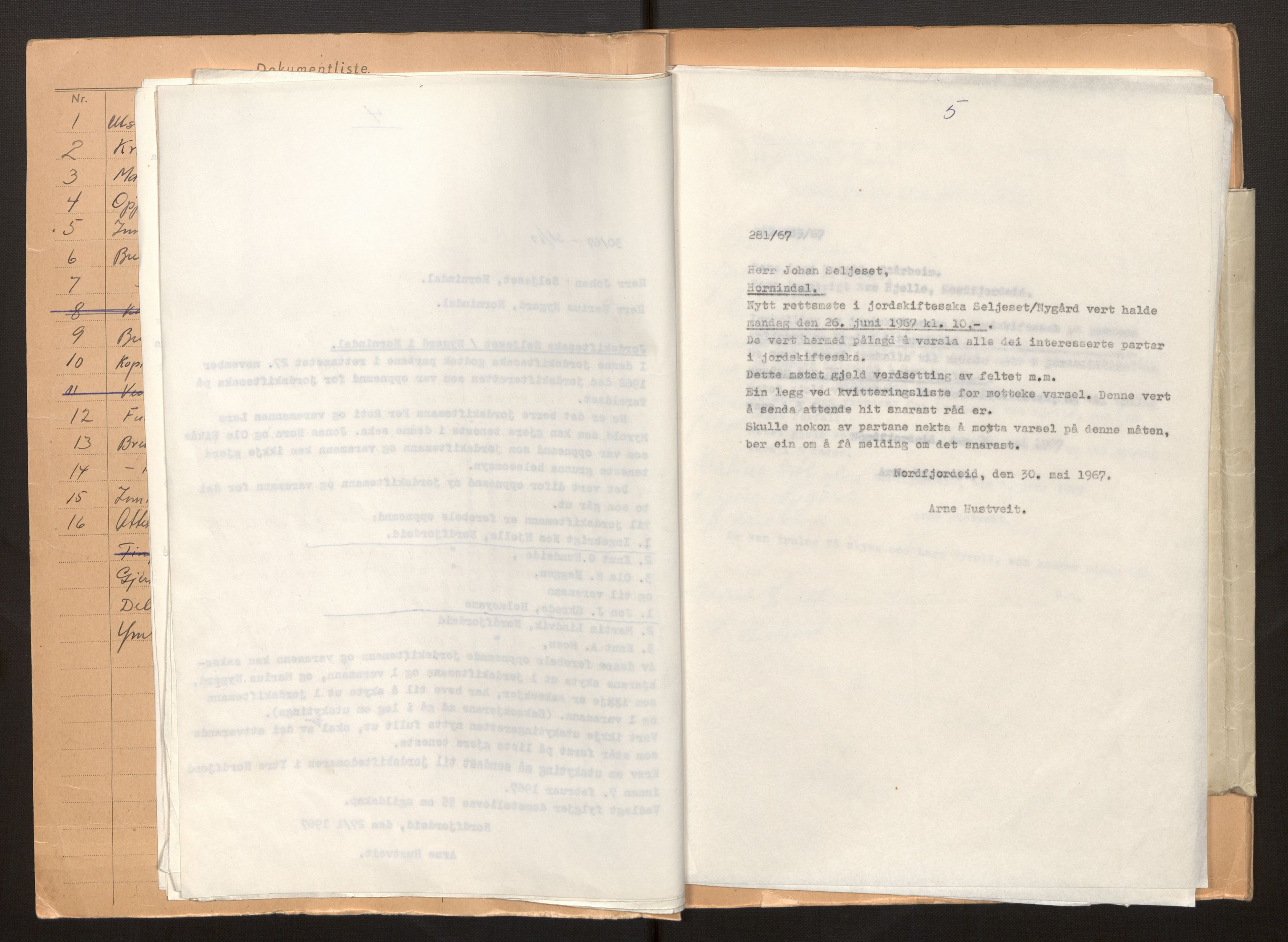 Sogn og Fjordane jordskiftedøme - I Nordfjord jordskiftedistrikt, AV/SAB-A-6001/B/L0107: Jordskiftedokument, 1962-1968, p. 14