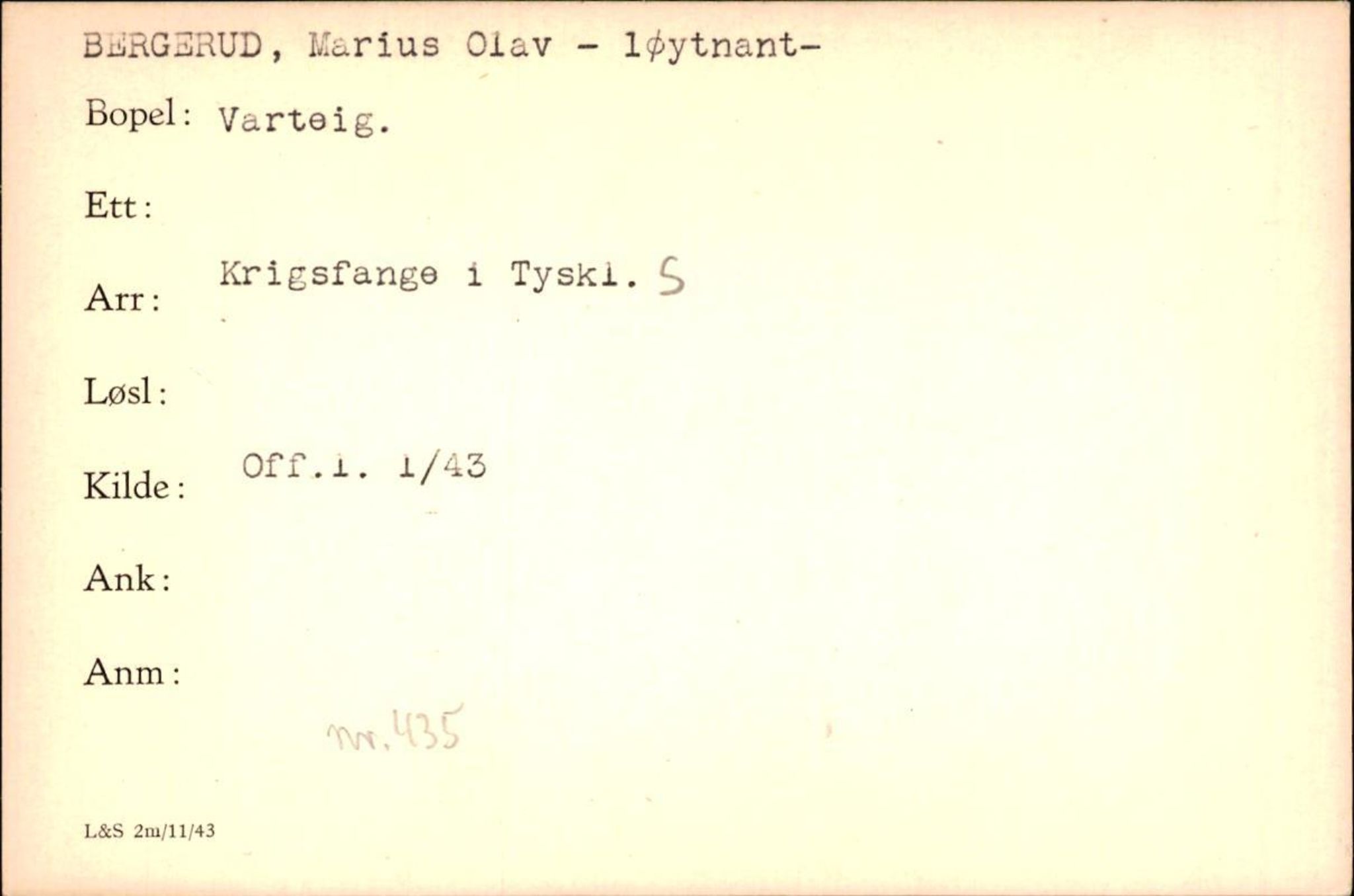 Forsvaret, Forsvarets krigshistoriske avdeling, AV/RA-RAFA-2017/Y/Yf/L0200: II-C-11-2102  -  Norske krigsfanger i Tyskland, 1940-1945, p. 84