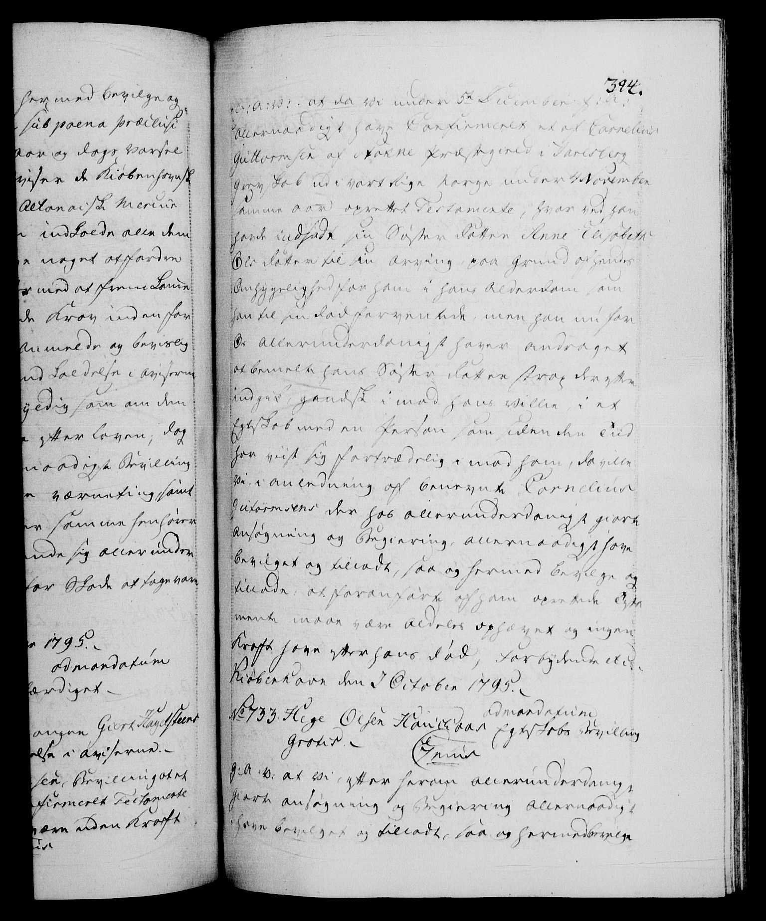 Danske Kanselli 1572-1799, RA/EA-3023/F/Fc/Fca/Fcaa/L0056: Norske registre, 1795-1796, p. 394a