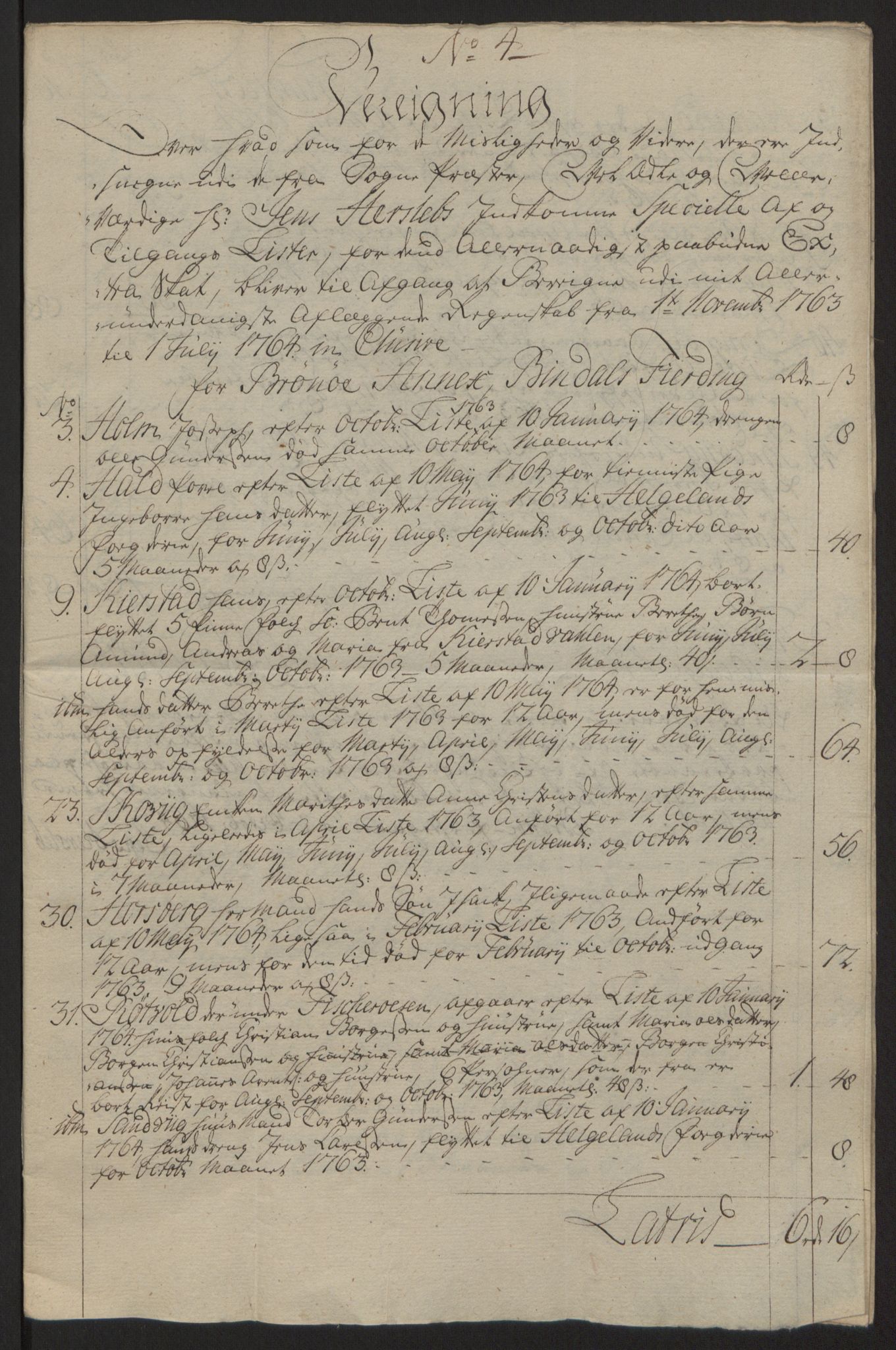 Rentekammeret inntil 1814, Reviderte regnskaper, Fogderegnskap, AV/RA-EA-4092/R64/L4502: Ekstraskatten Namdal, 1762-1772, p. 159