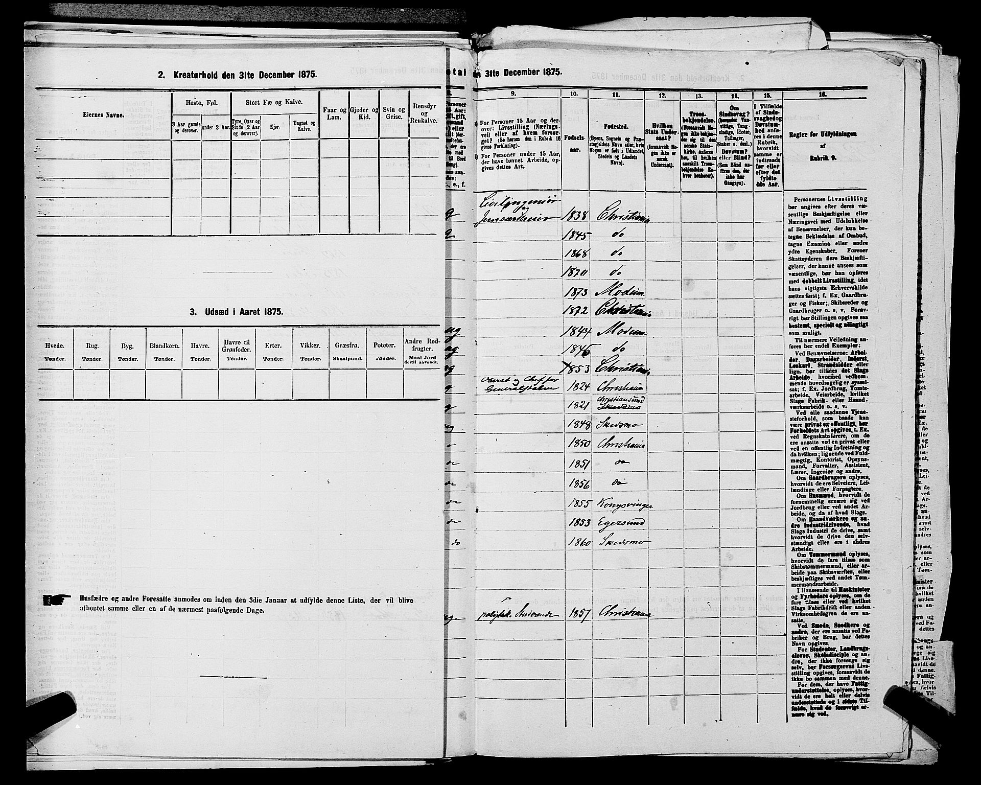 RA, 1875 census for 0218aP Vestre Aker, 1875, p. 2225