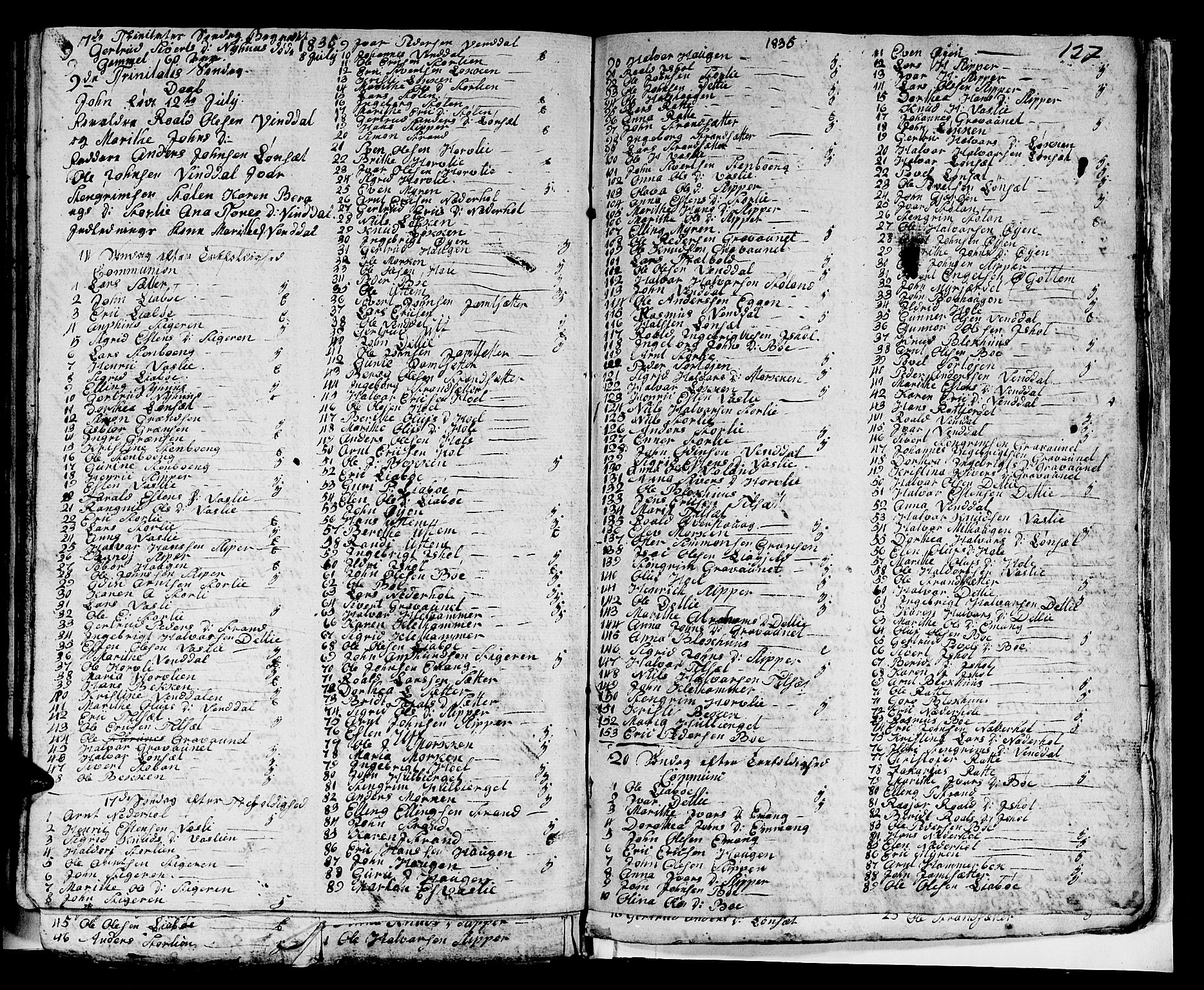 Ministerialprotokoller, klokkerbøker og fødselsregistre - Sør-Trøndelag, SAT/A-1456/679/L0921: Parish register (copy) no. 679C01, 1792-1840, p. 127