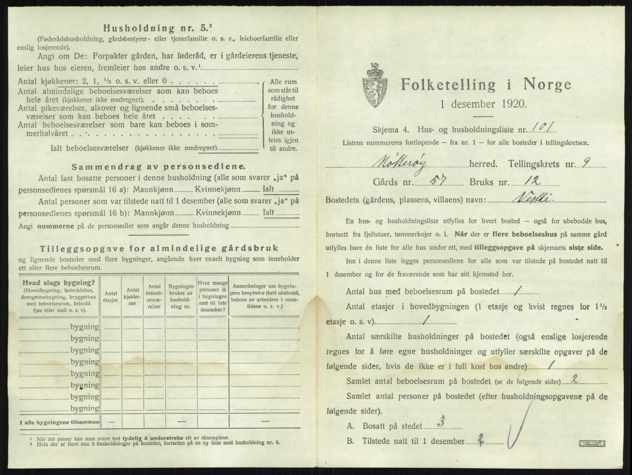 SAKO, 1920 census for Nøtterøy, 1920, p. 1938