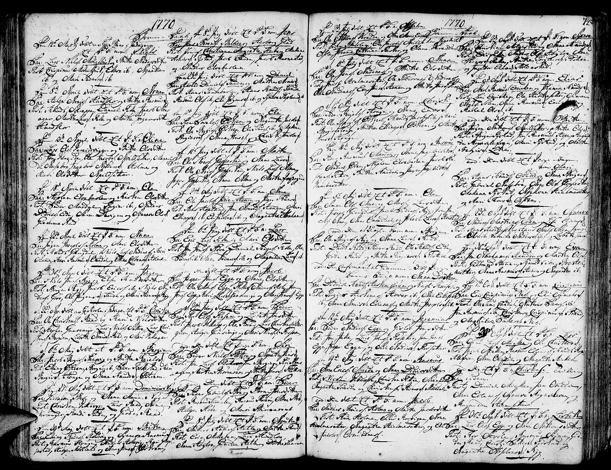 Gloppen sokneprestembete, AV/SAB-A-80101/H/Haa/Haaa/L0004: Parish register (official) no. A 4, 1758-1784, p. 74