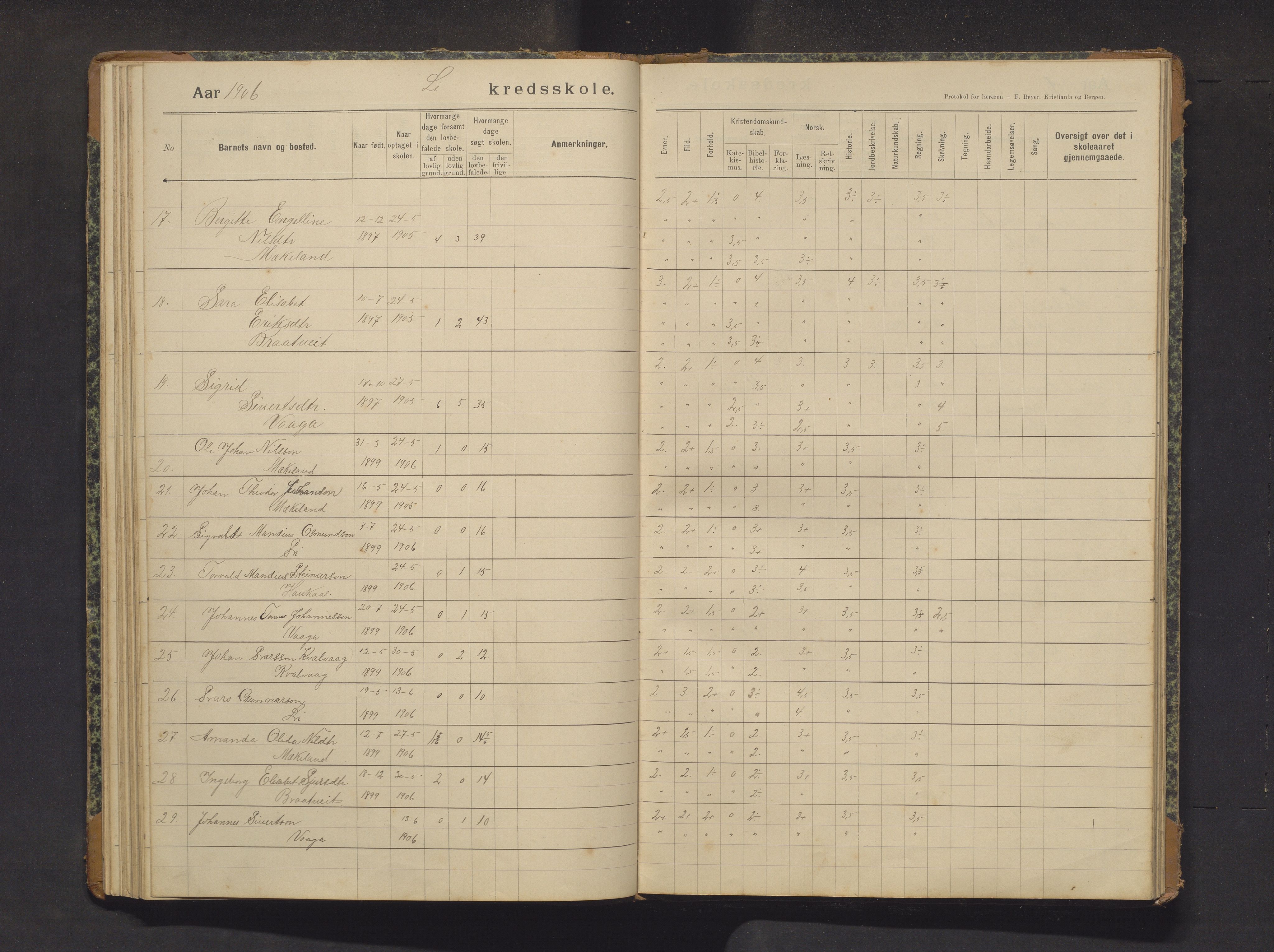 Sveio kommune. Barneskulane, IKAH/1216-231/F/Fa/L0029: Skuleprotokoll for Lid skule, 1903-1915, p. 49