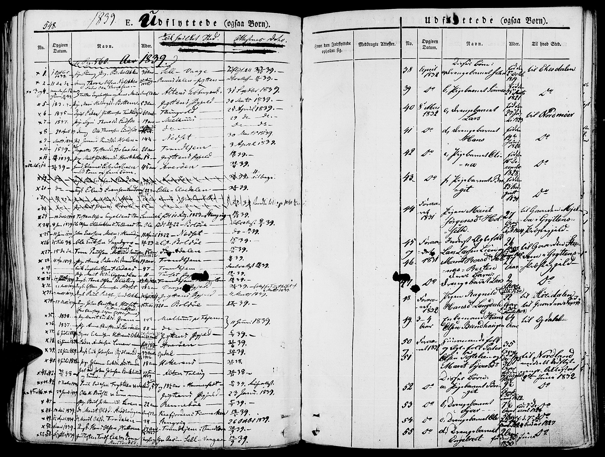 Lesja prestekontor, SAH/PREST-068/H/Ha/Haa/L0005: Parish register (official) no. 5, 1830-1842, p. 548