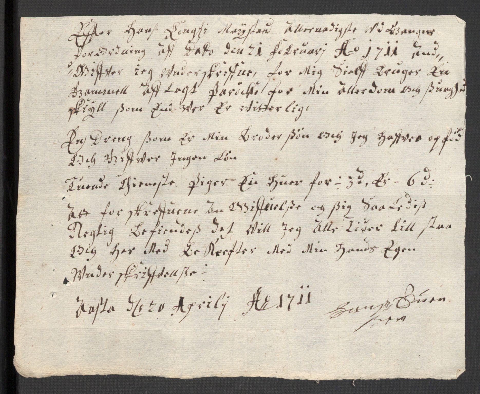 Rentekammeret inntil 1814, Reviderte regnskaper, Fogderegnskap, AV/RA-EA-4092/R36/L2121: Fogderegnskap Øvre og Nedre Telemark og Bamble, 1711, p. 530