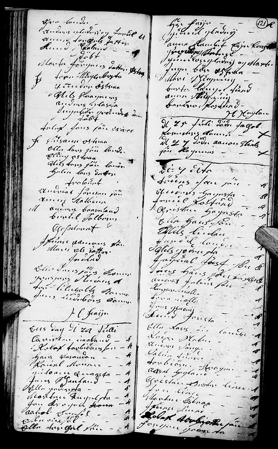 Holt sokneprestkontor, AV/SAK-1111-0021/F/Fb/L0004: Parish register (copy) no. B 4, 1730-1746, p. 121