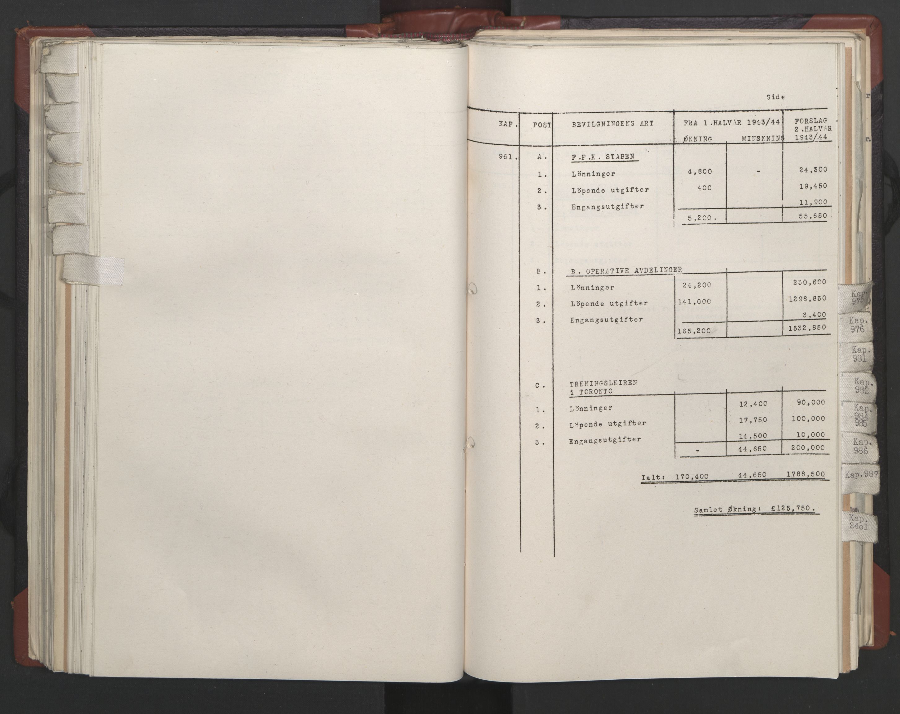 Statsrådssekretariatet, RA/S-1001/A/Ac/L0124: Kgl. res. 14/1-30/6, 1944, p. 203