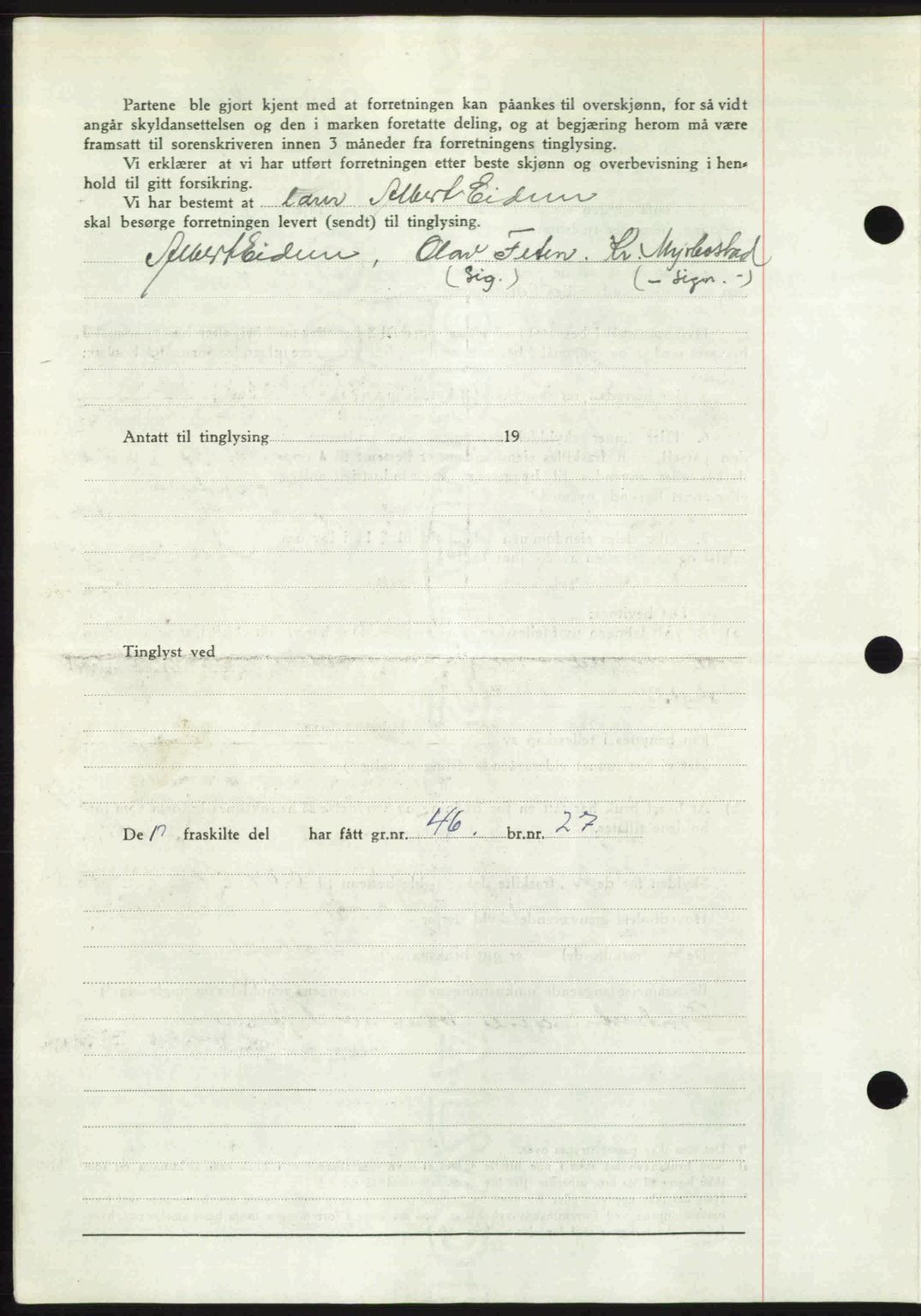 Romsdal sorenskriveri, AV/SAT-A-4149/1/2/2C: Mortgage book no. A30, 1949-1949, Diary no: : 1533/1949