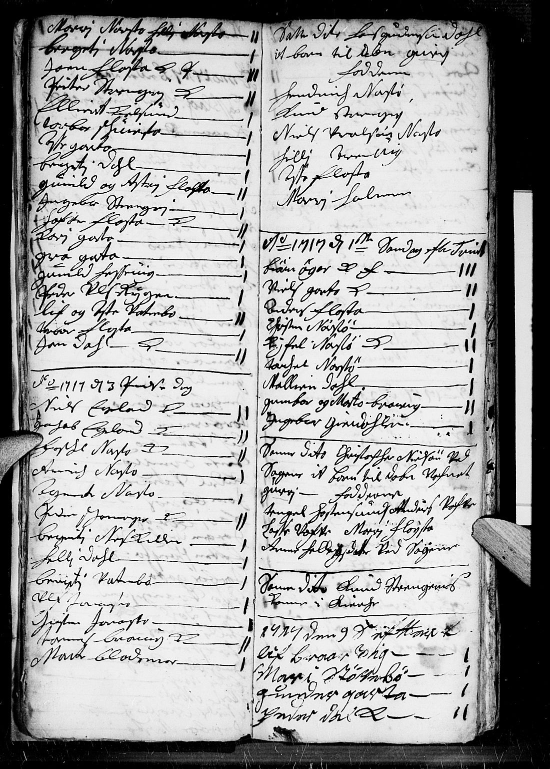 Dypvåg sokneprestkontor, AV/SAK-1111-0007/F/Fb/Fba/L0003: Parish register (copy) no. B 3, 1715-1738, p. 23