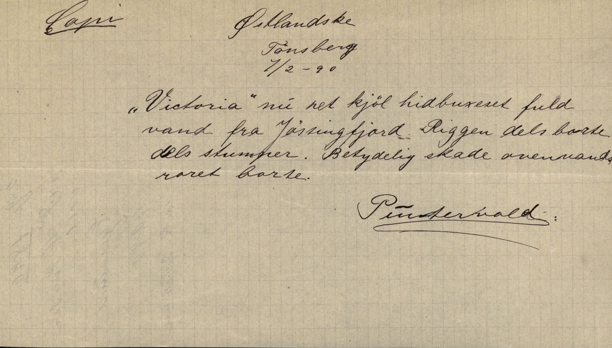 Pa 63 - Østlandske skibsassuranceforening, VEMU/A-1079/G/Ga/L0025/0002: Havaridokumenter / Victoria, St. Petersburg, Windsor, 1890, p. 73