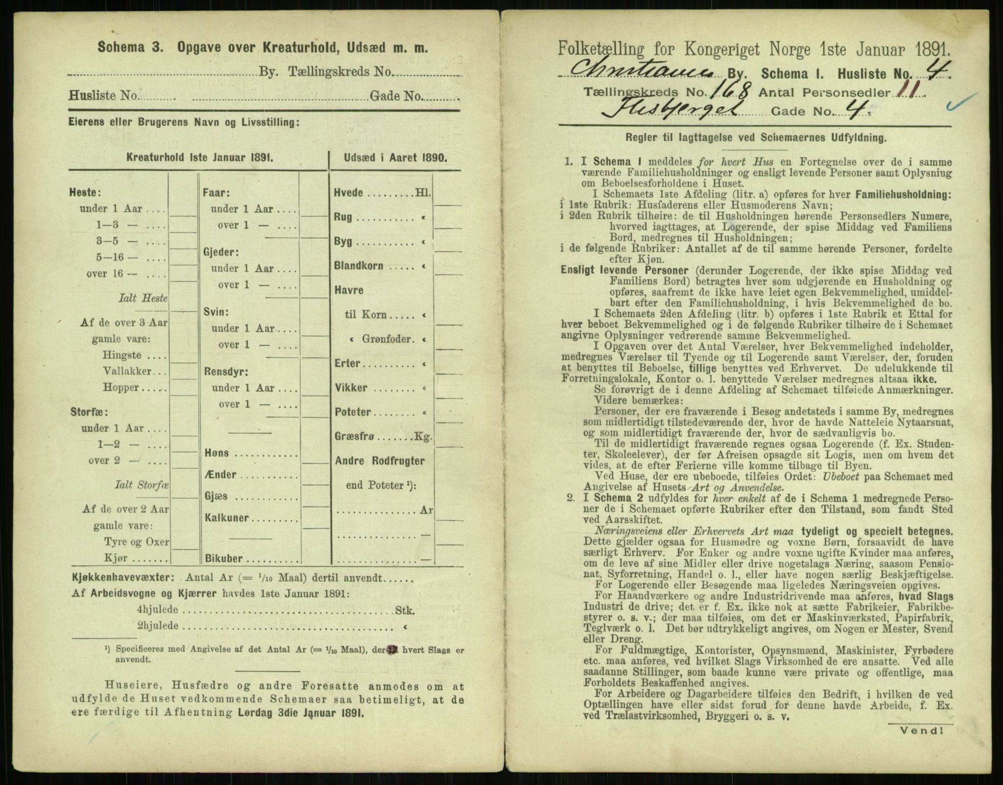 RA, 1891 census for 0301 Kristiania, 1891, p. 98054