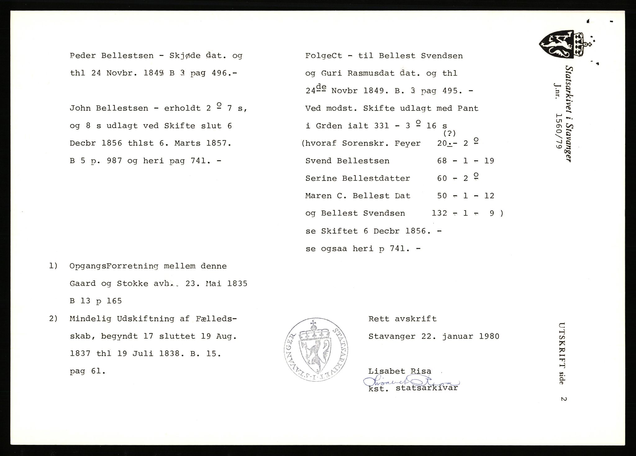 Statsarkivet i Stavanger, AV/SAST-A-101971/03/Y/Yj/L0085: Avskrifter sortert etter gårdsnavn: Sørhus - Tastad øvre, 1750-1930, p. 498