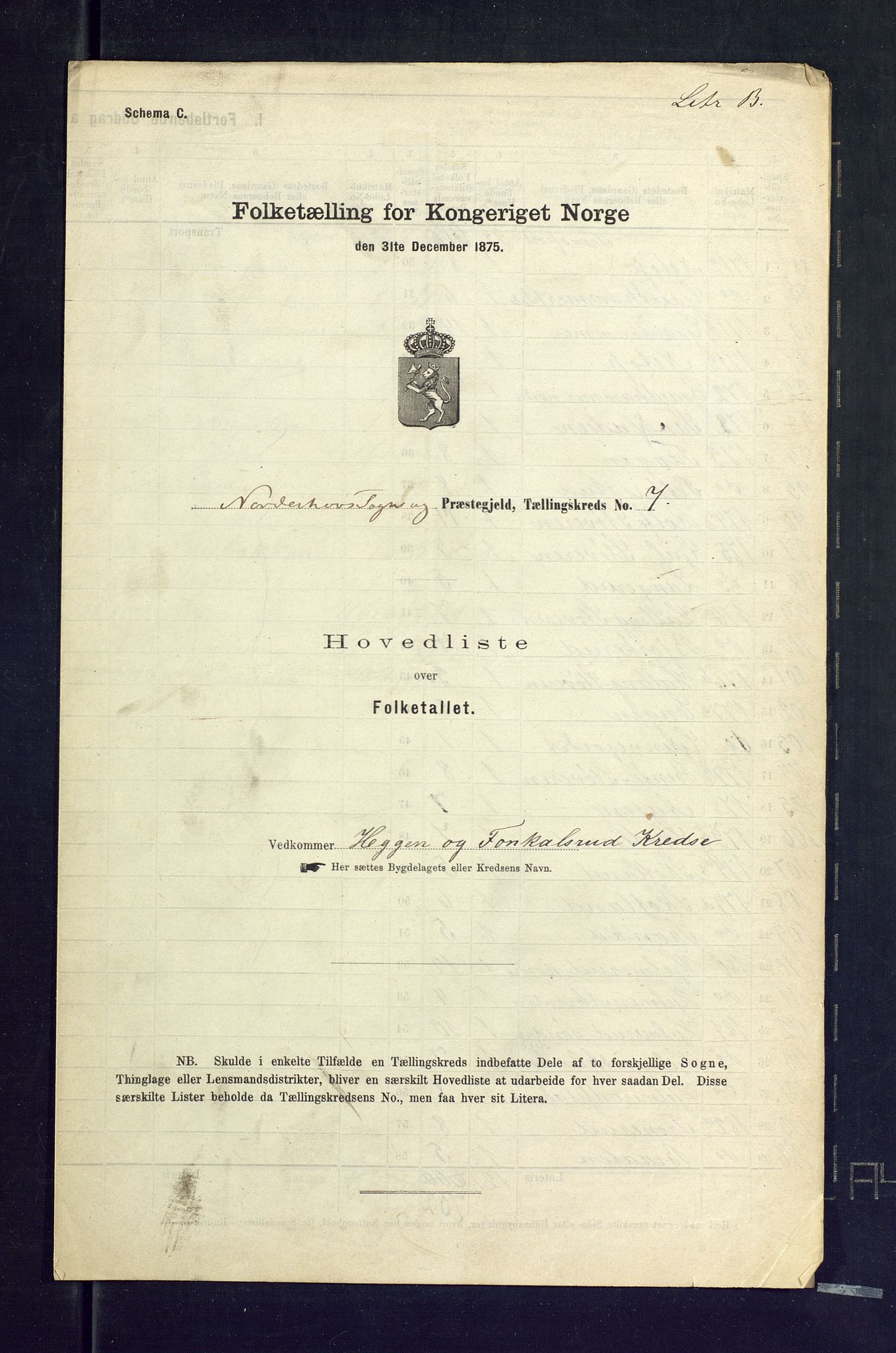 SAKO, 1875 census for 0613L Norderhov/Norderhov, Haug og Lunder, 1875, p. 42