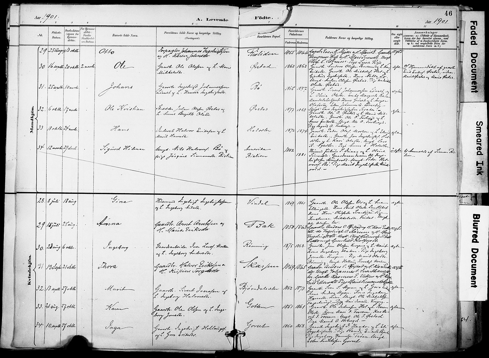 Ministerialprotokoller, klokkerbøker og fødselsregistre - Sør-Trøndelag, AV/SAT-A-1456/678/L0902: Parish register (official) no. 678A11, 1895-1911, p. 46