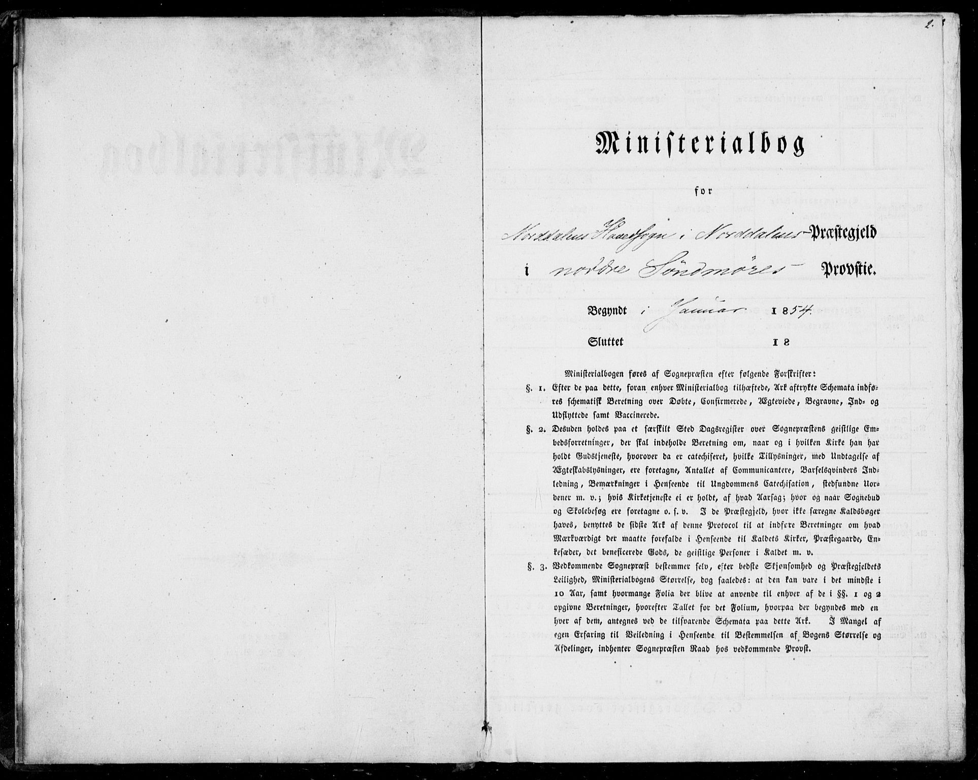 Ministerialprotokoller, klokkerbøker og fødselsregistre - Møre og Romsdal, SAT/A-1454/519/L0251: Parish register (official) no. 519A10, 1854-1868, p. 1