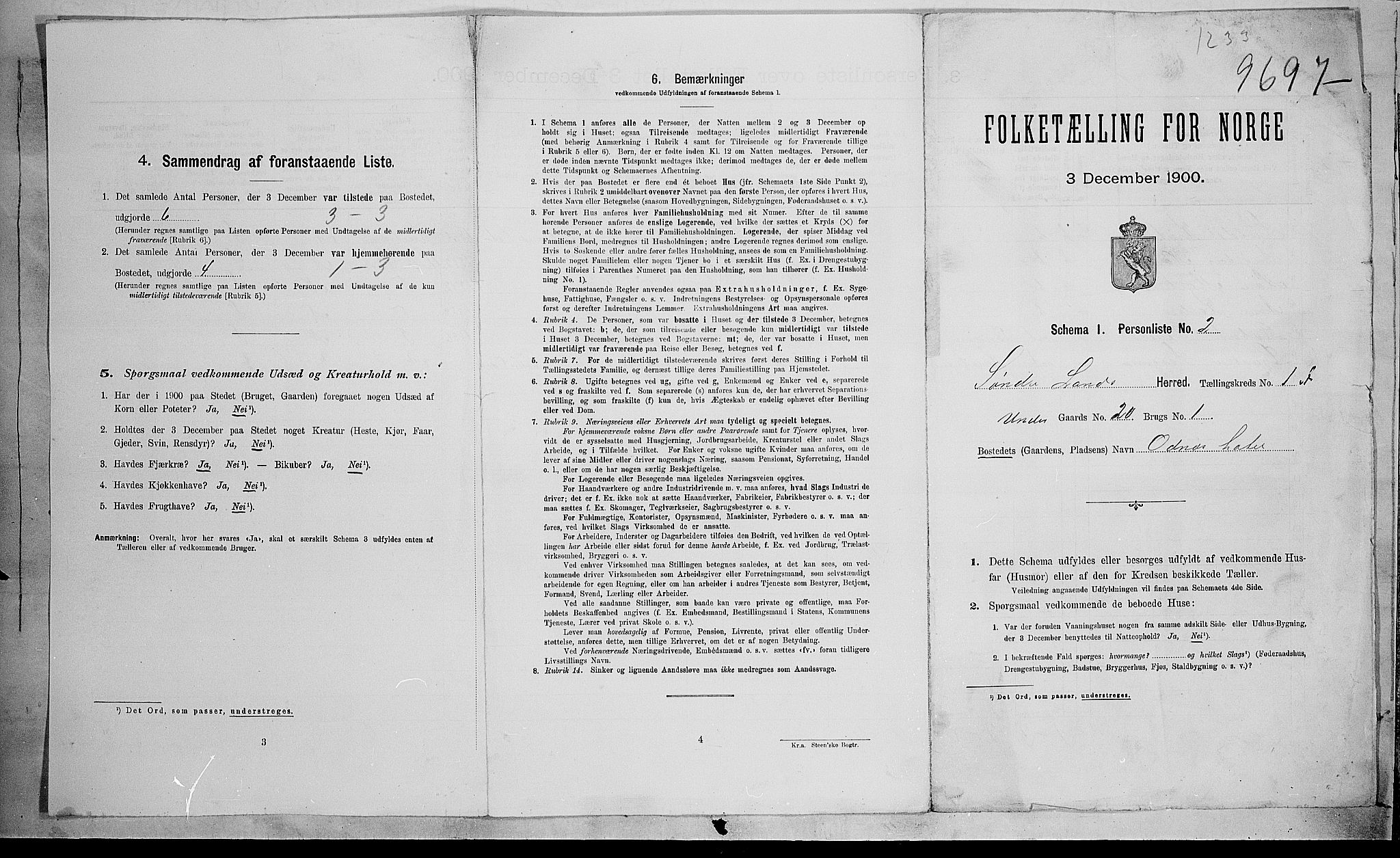 SAH, 1900 census for Søndre Land, 1900, p. 58