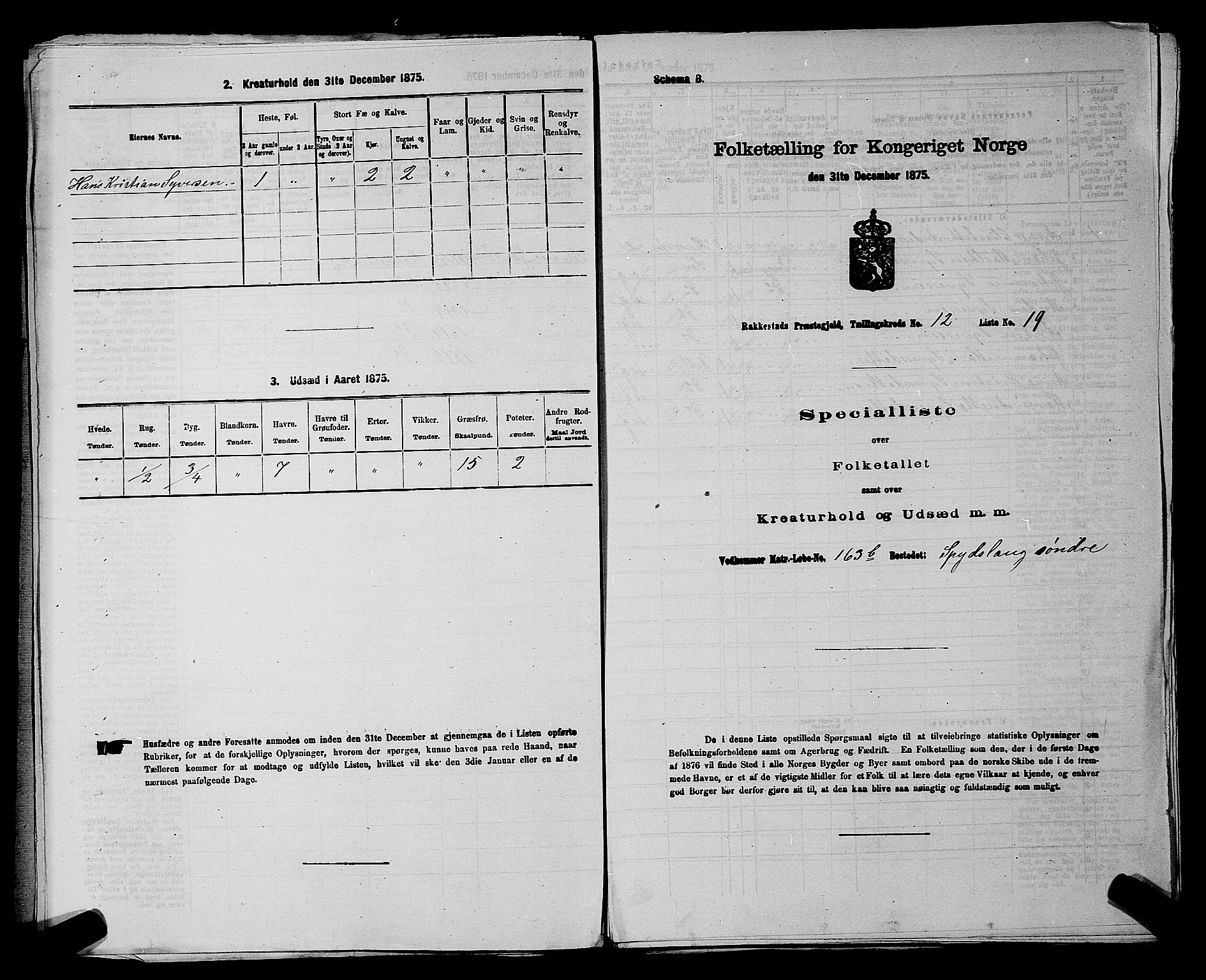 RA, 1875 census for 0128P Rakkestad, 1875, p. 1424