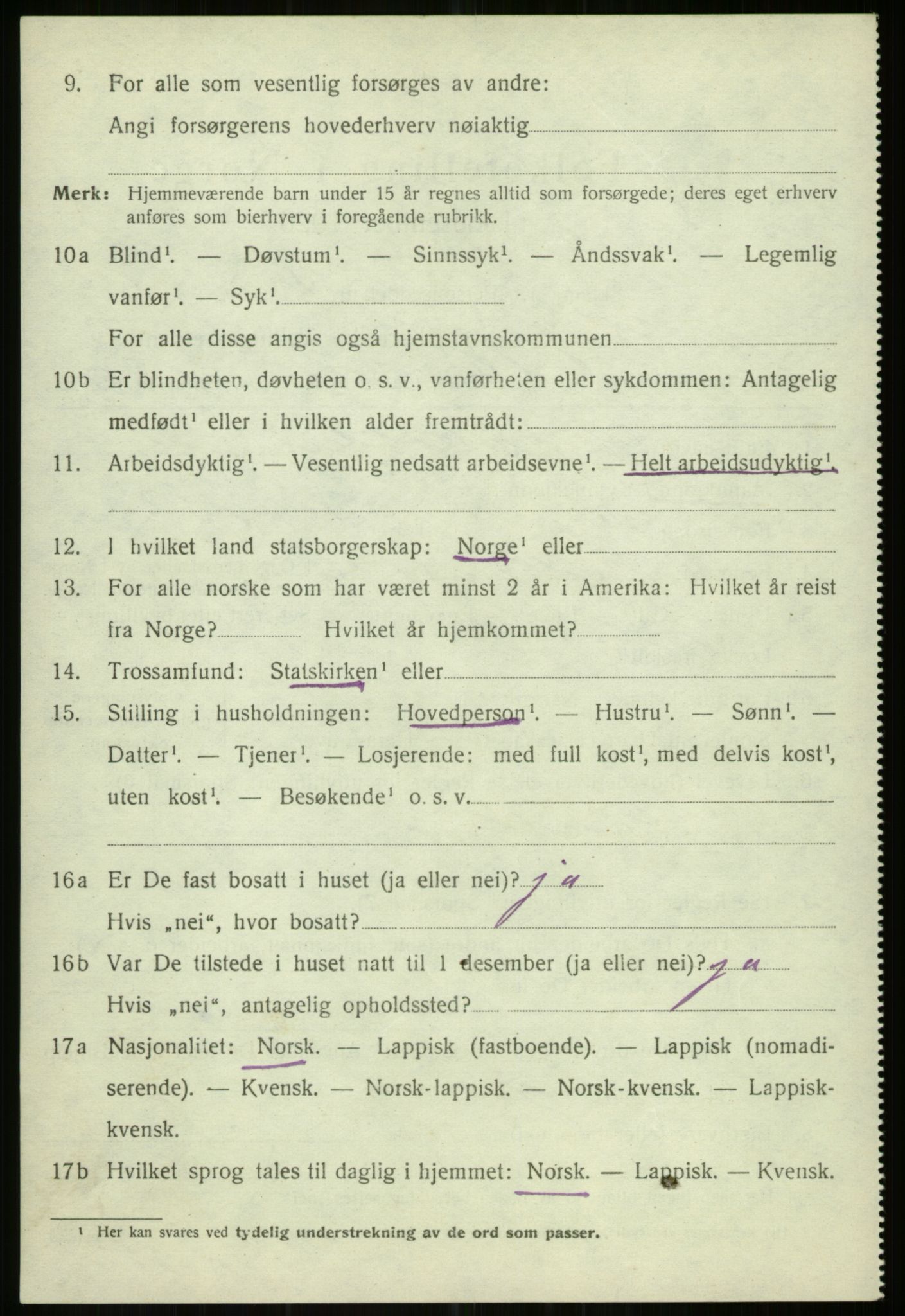 SATØ, 1920 census for Helgøy, 1920, p. 1576