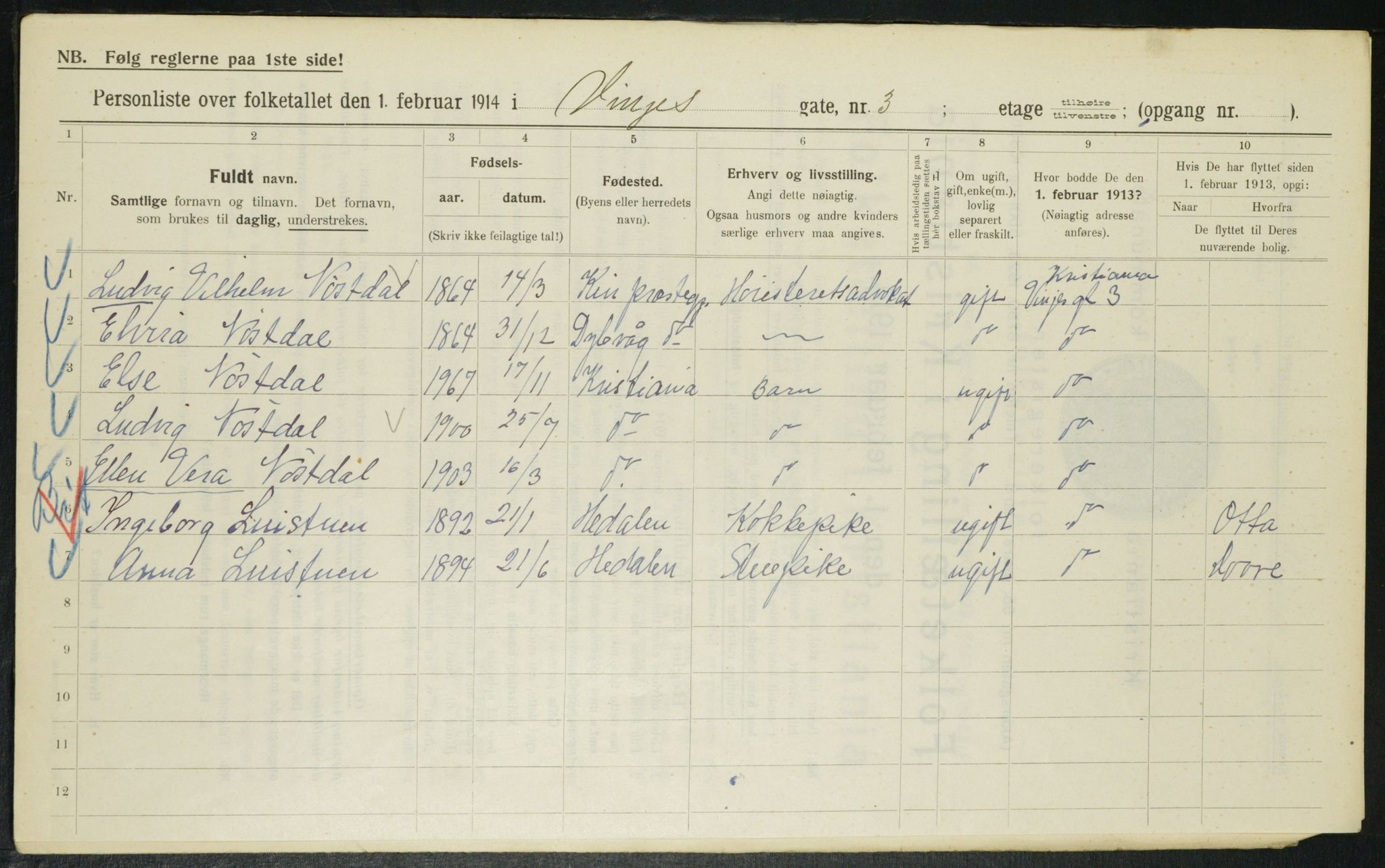 OBA, Municipal Census 1914 for Kristiania, 1914, p. 124753