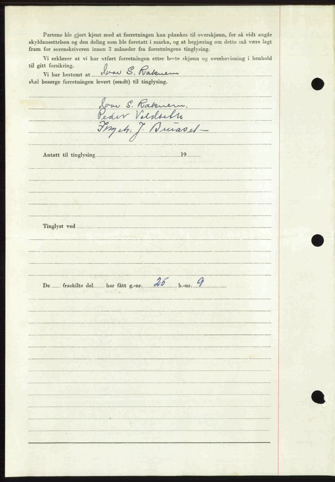 Romsdal sorenskriveri, AV/SAT-A-4149/1/2/2C: Mortgage book no. A34, 1950-1950, Diary no: : 2910/1950