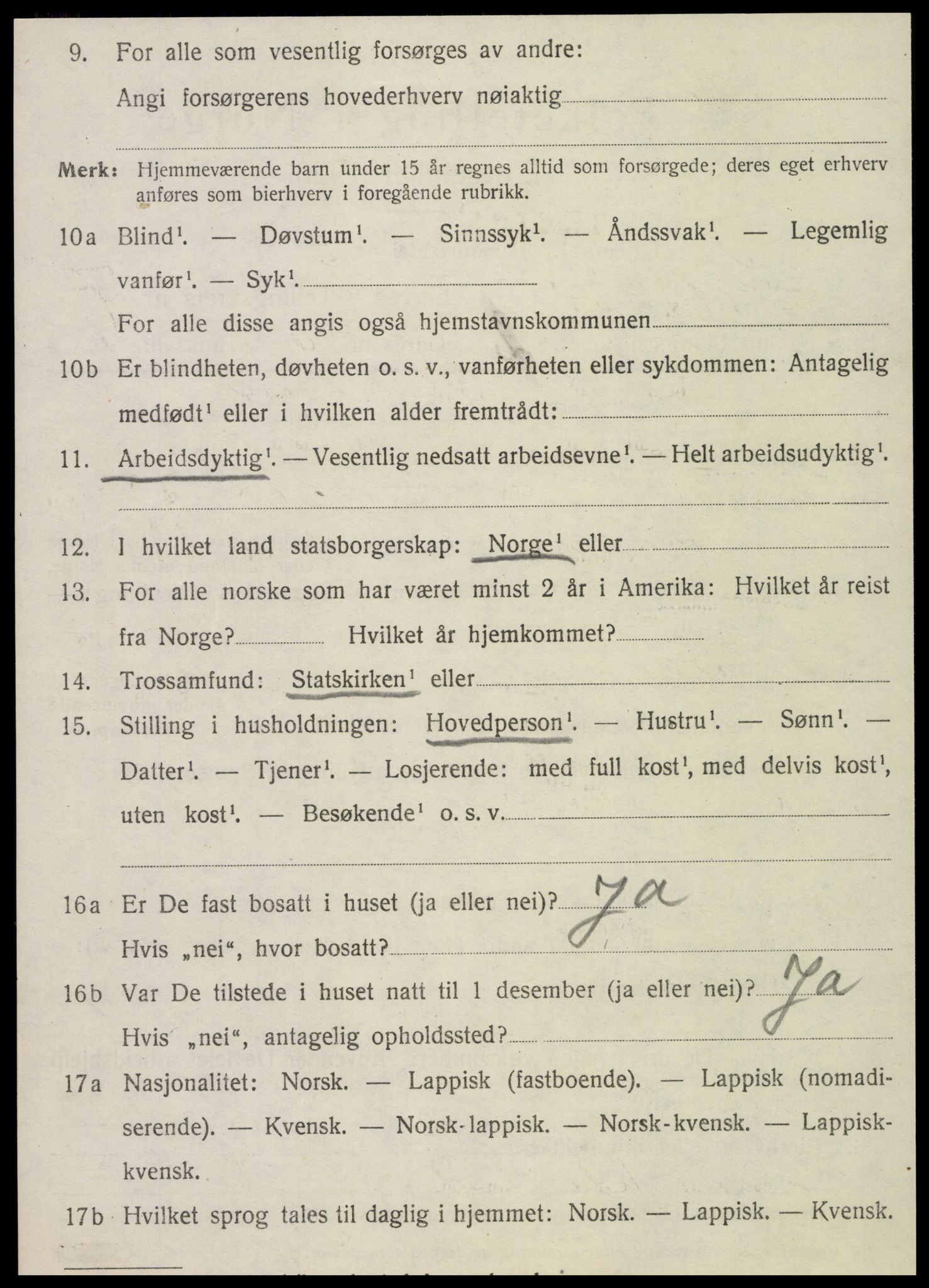 SAT, 1920 census for Leirfjord, 1920, p. 4362