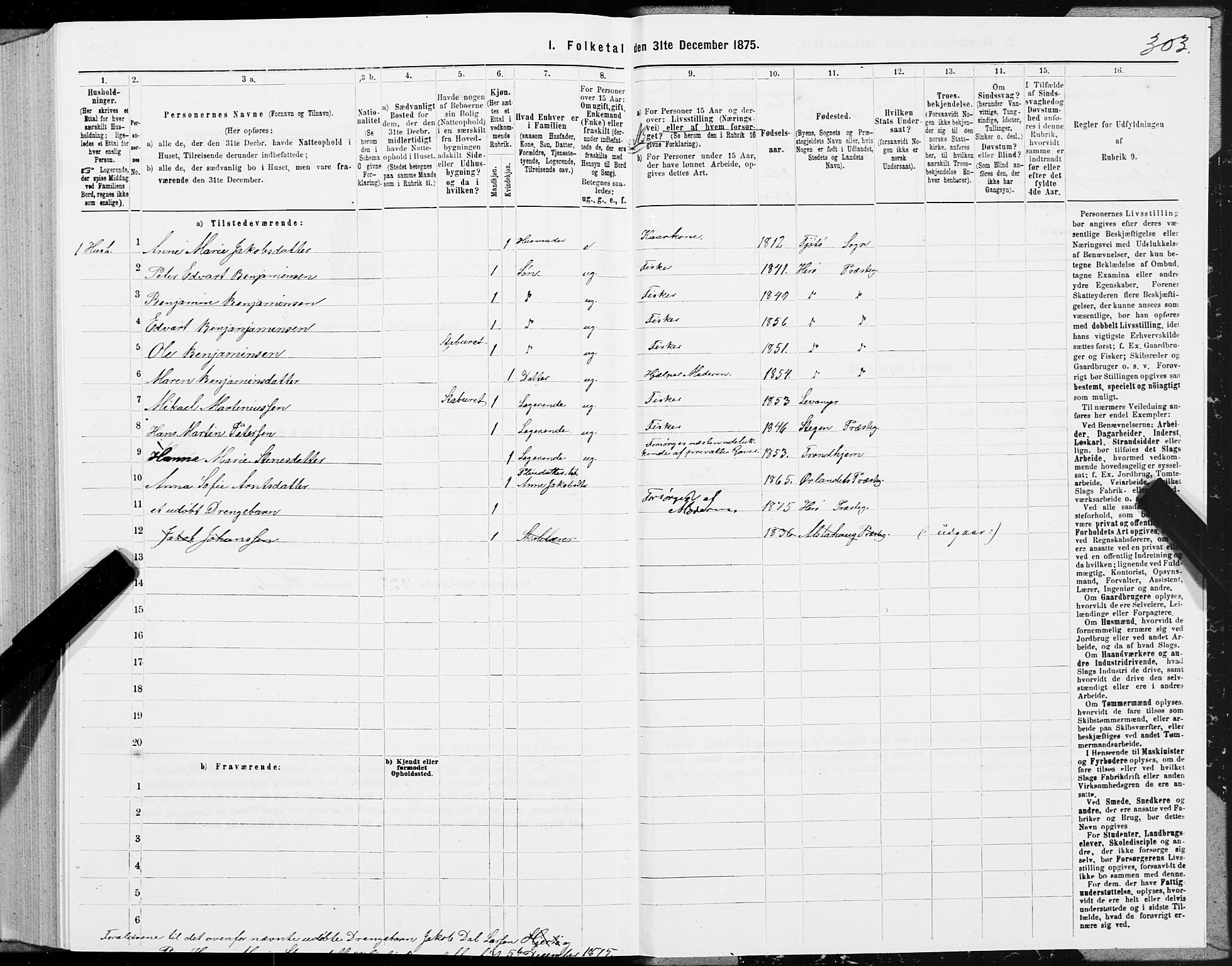 SAT, 1875 census for 1818P Herøy, 1875, p. 2303