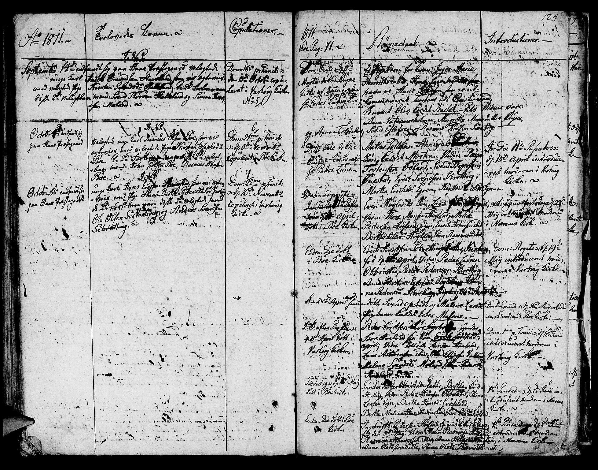 Hå sokneprestkontor, SAST/A-101801/001/30BA/L0001: Parish register (official) no. A 1, 1787-1812, p. 124