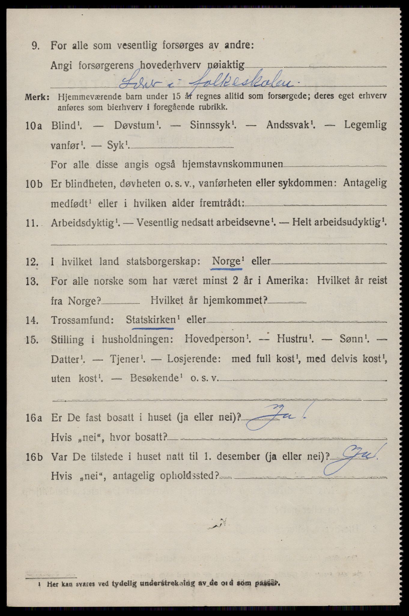 SAST, 1920 census for Høle, 1920, p. 2210