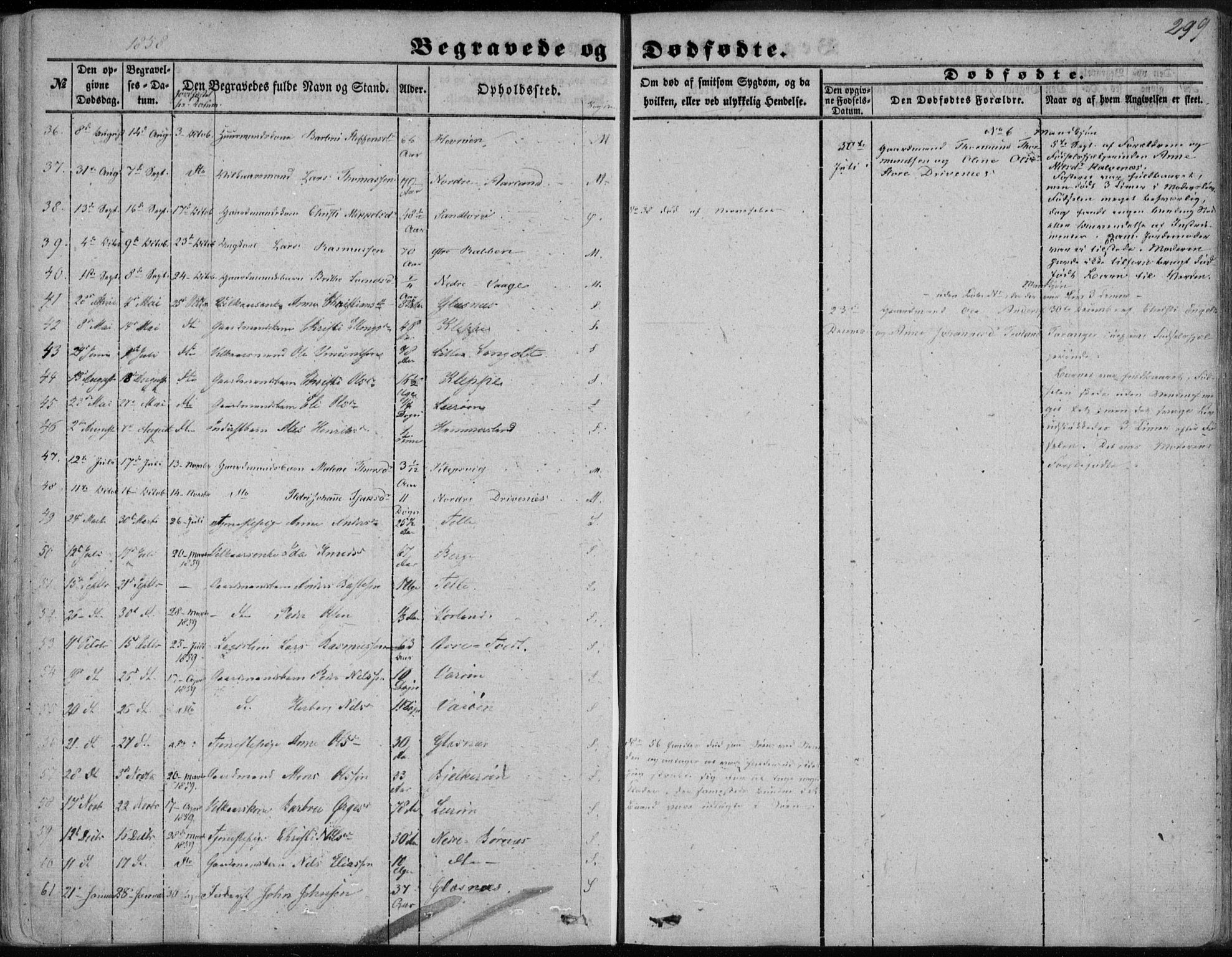 Sund sokneprestembete, AV/SAB-A-99930: Parish register (official) no. A 14, 1850-1866, p. 299