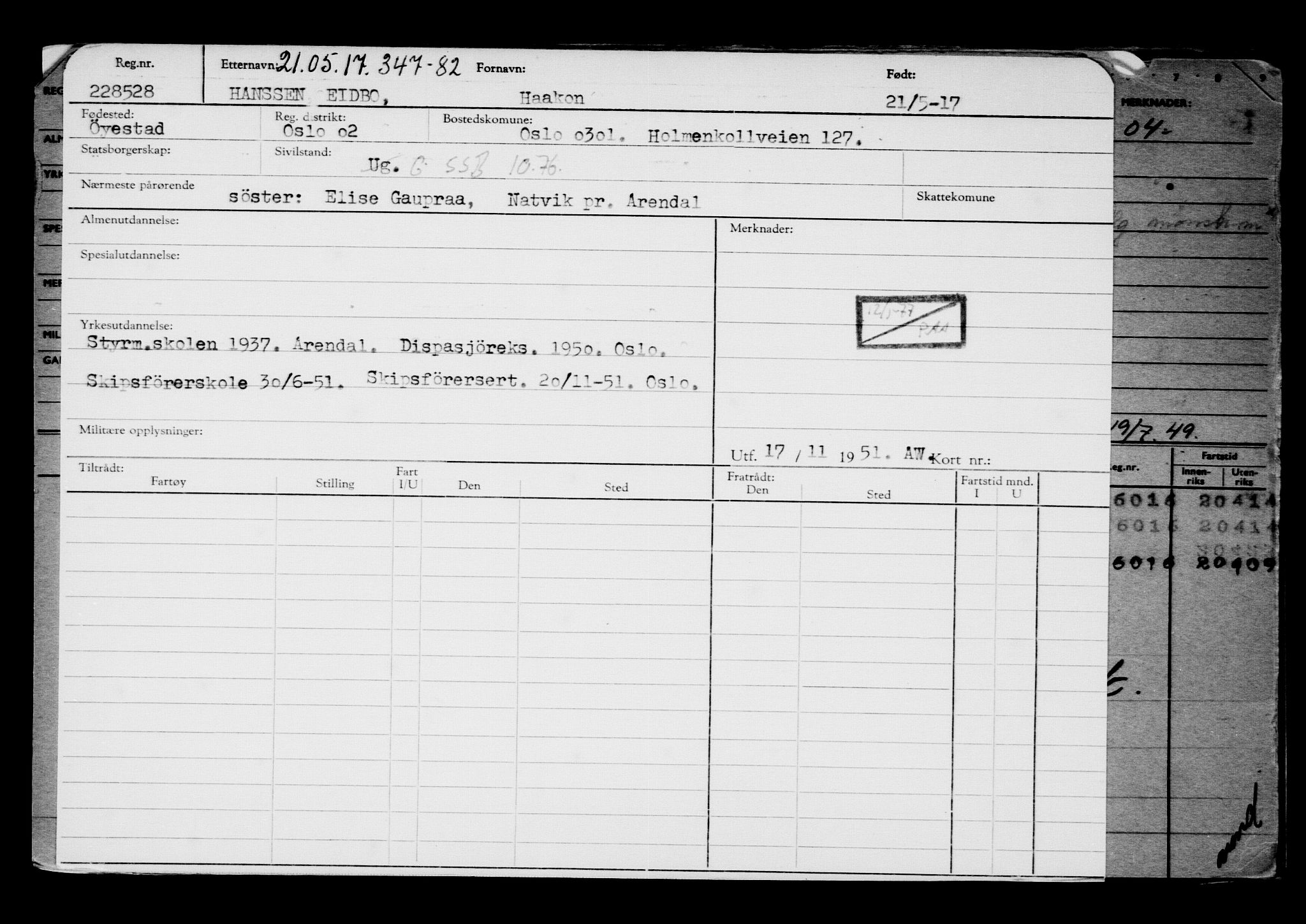 Direktoratet for sjømenn, AV/RA-S-3545/G/Gb/L0148: Hovedkort, 1917, p. 656