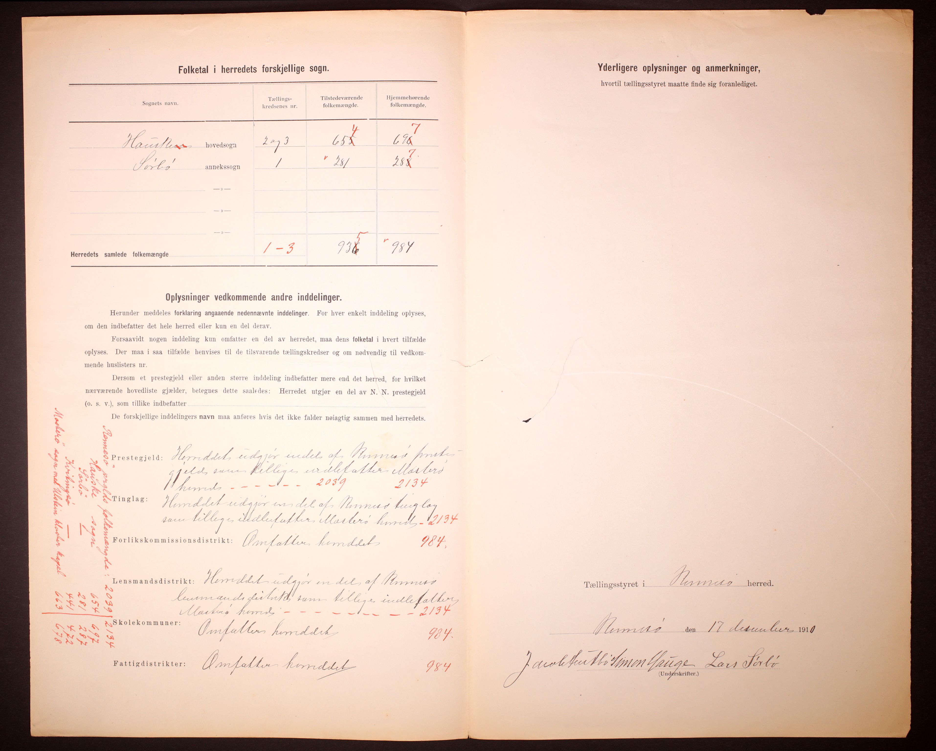 RA, 1910 census for Rennesøy, 1910, p. 3