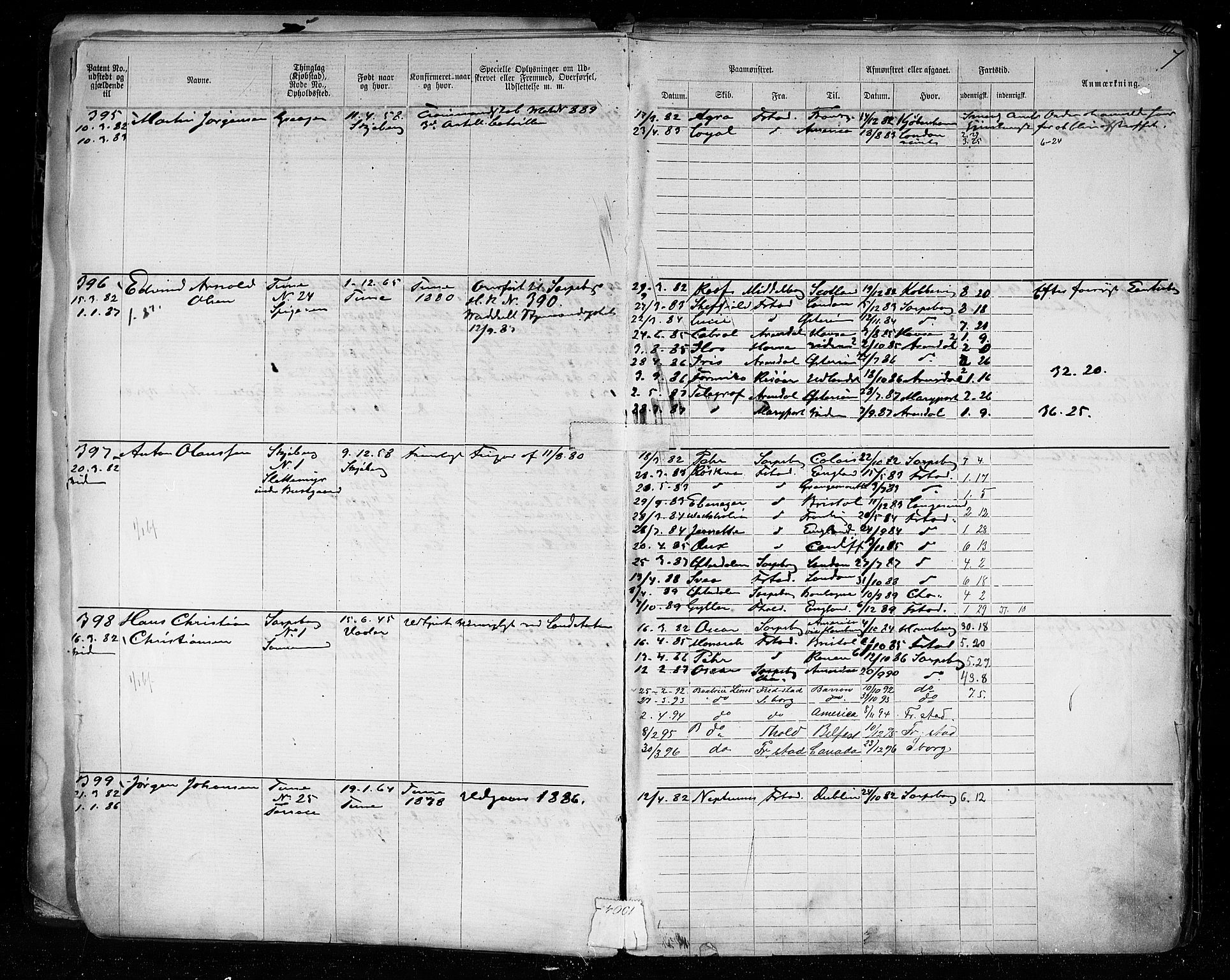 Sarpsborg mønstringskontor, SAO/A-10569c/F/Fc/Fca/L0005: Annotasjonsrulle, 1881-1913, p. 10