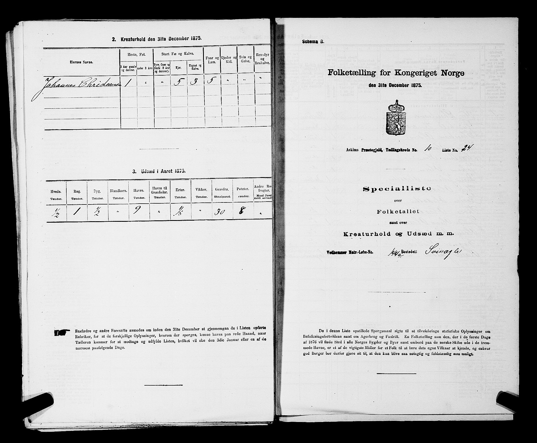 RA, 1875 census for 0124P Askim, 1875, p. 701