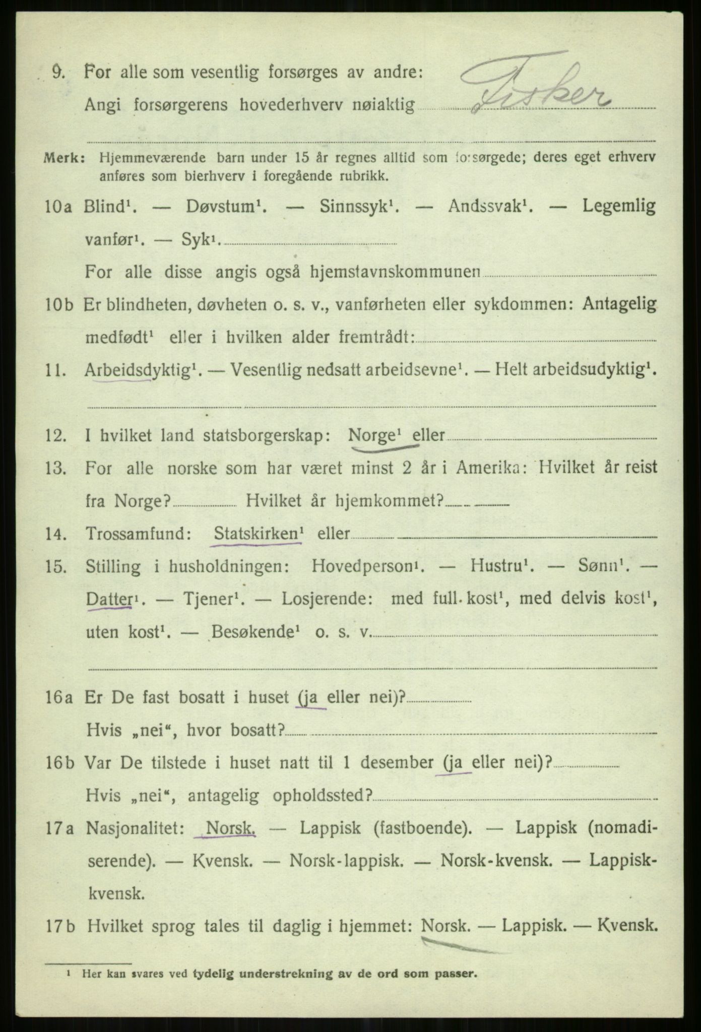 SATØ, 1920 census for Helgøy, 1920, p. 3508