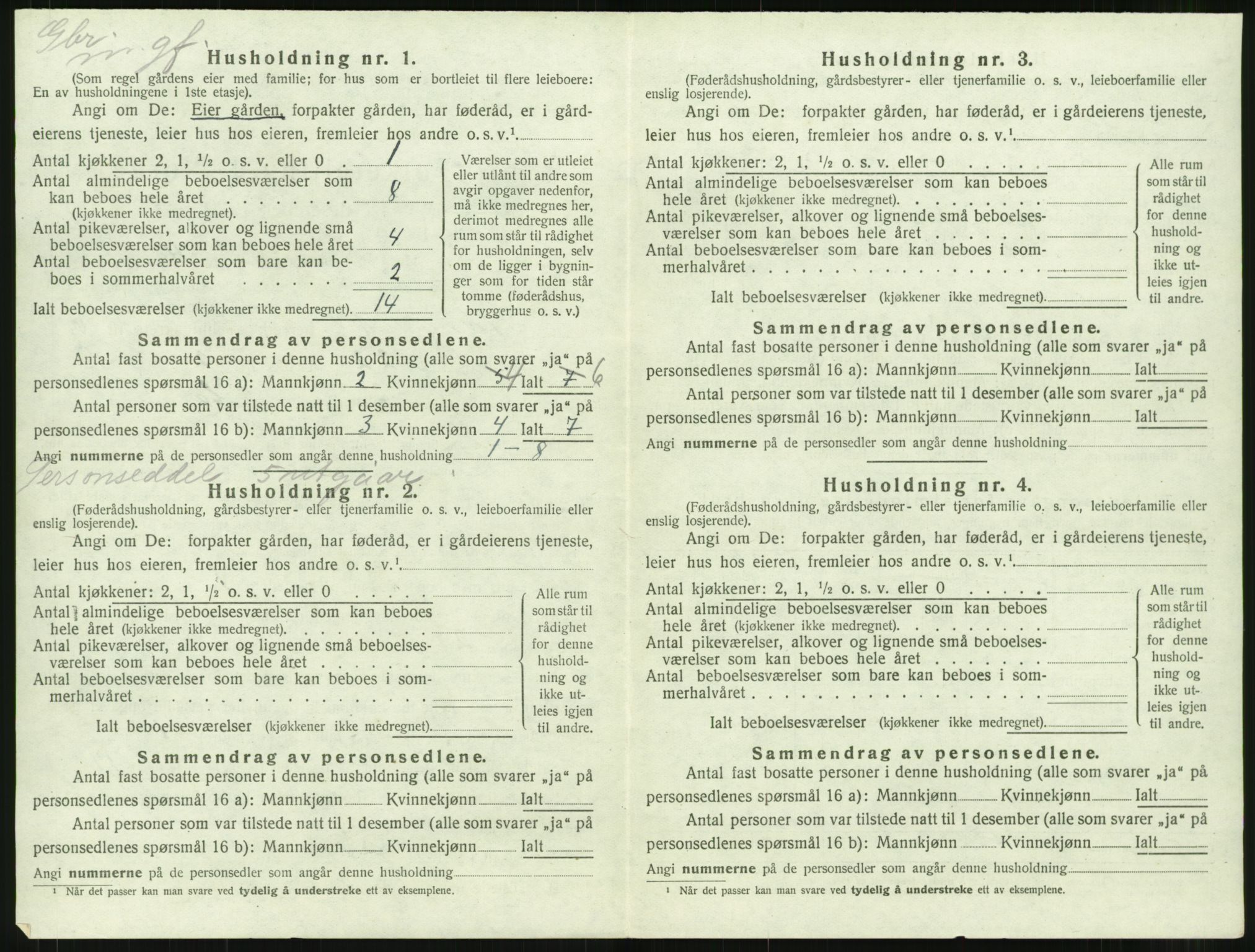 SAT, 1920 census for Stangvik, 1920, p. 565