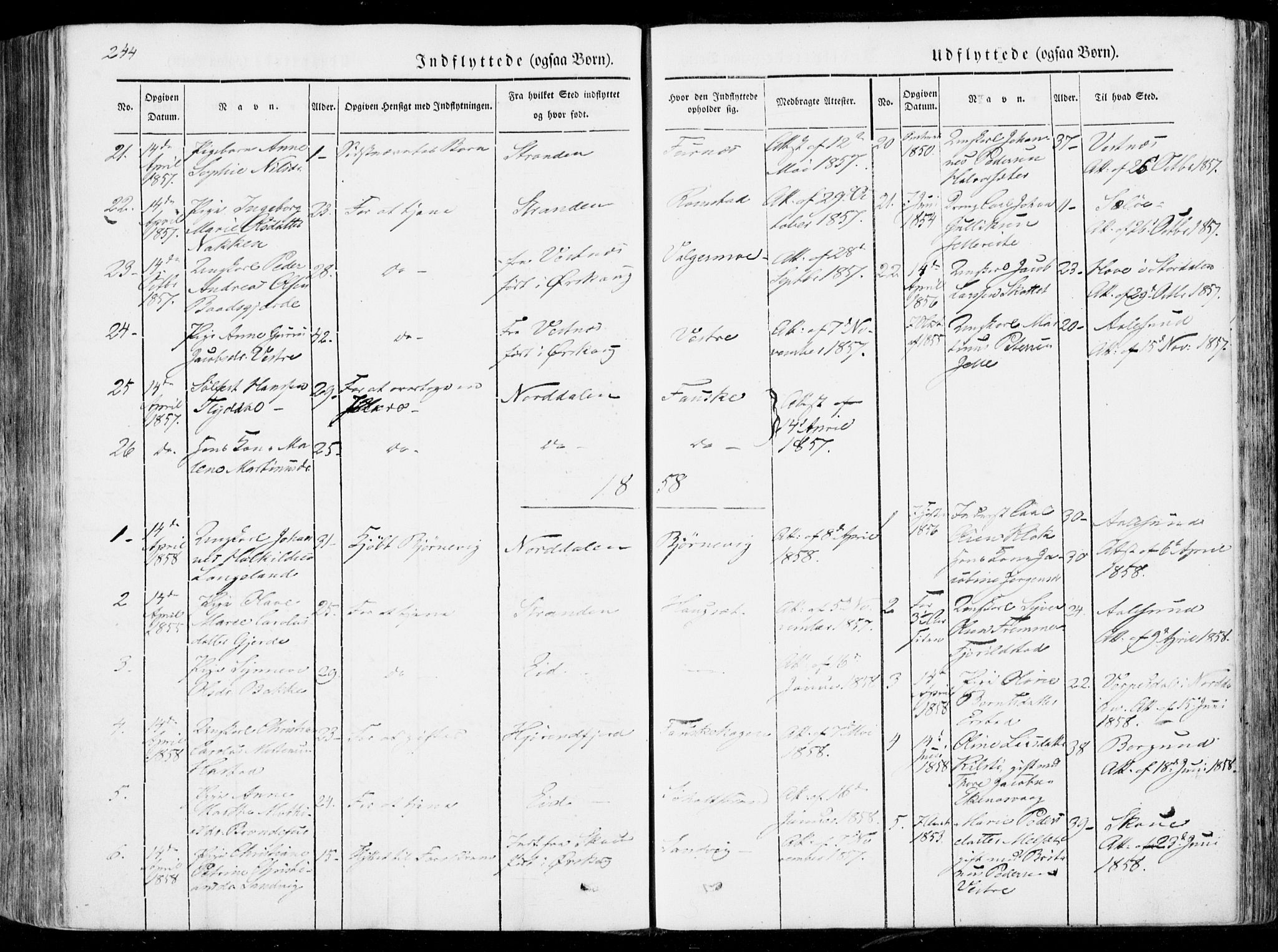 Ministerialprotokoller, klokkerbøker og fødselsregistre - Møre og Romsdal, AV/SAT-A-1454/522/L0313: Parish register (official) no. 522A08, 1852-1862, p. 244