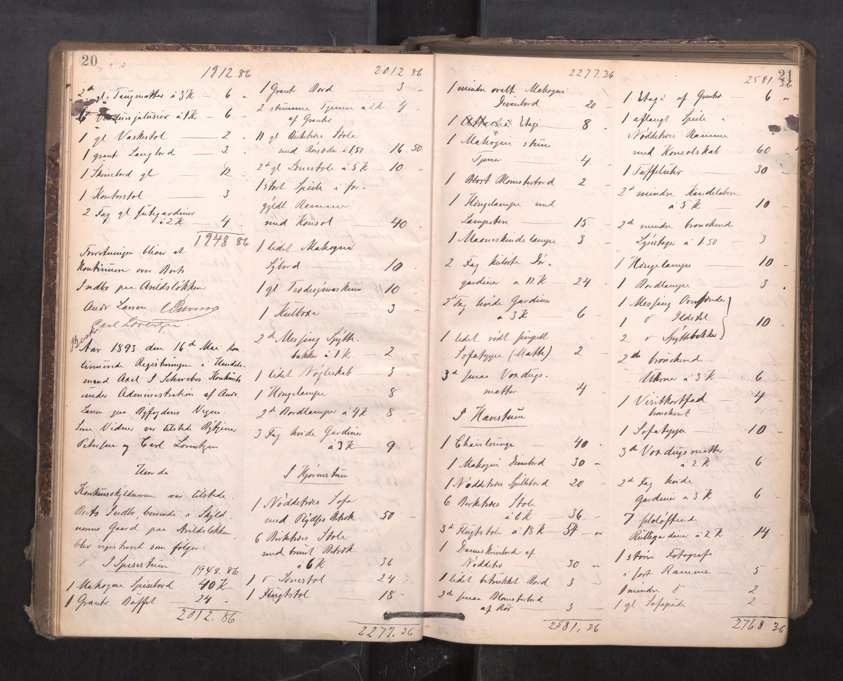 Trondheim byfogd, AV/SAT-A-0003/1/3/3C/L0015: Skifteregistreringsprotokoll - 24/2-21/3 (u/ register), 1893-1899, p. 20-21