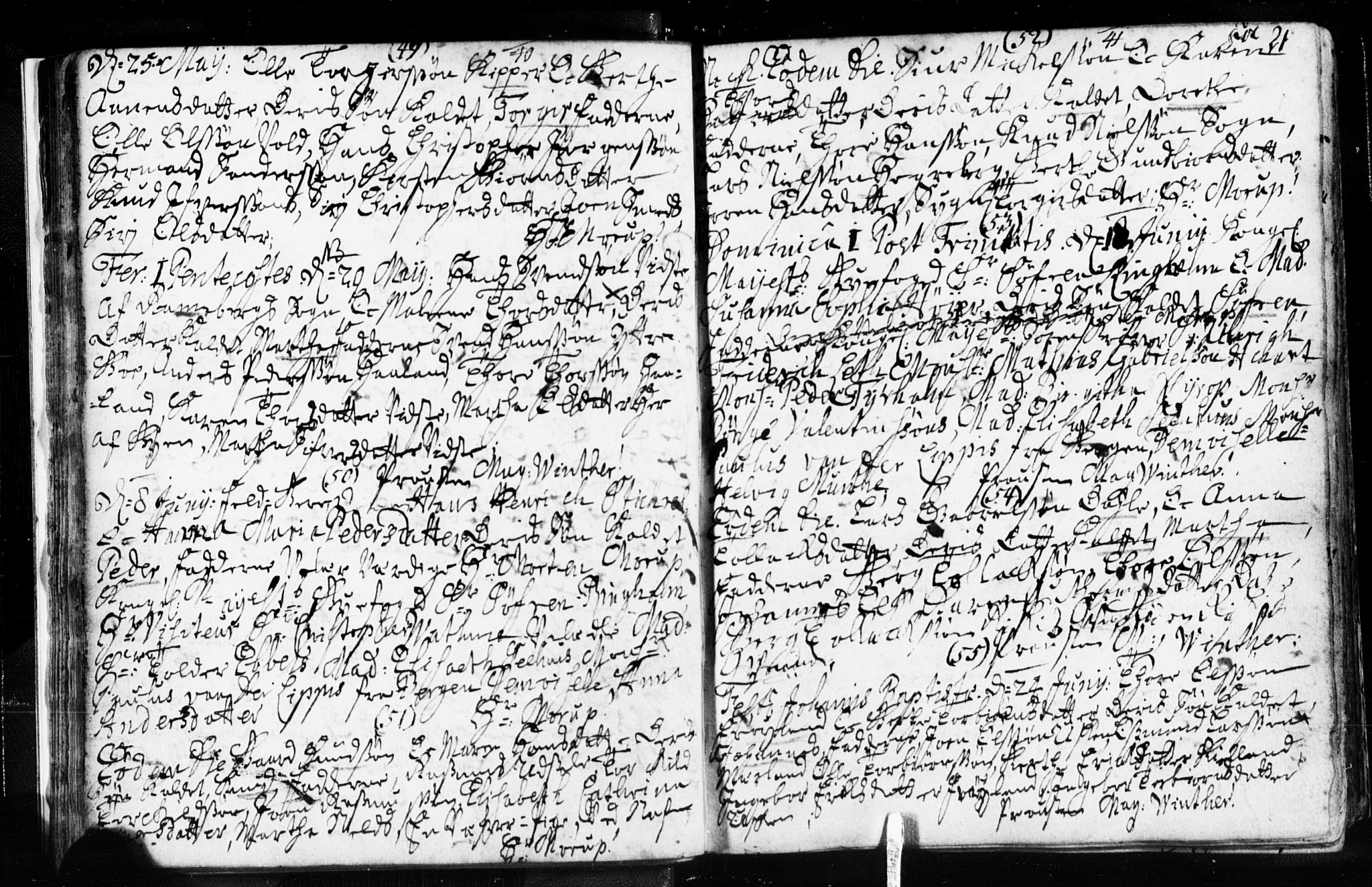 Domkirken sokneprestkontor, AV/SAST-A-101812/001/30/30BB/L0003: Parish register (copy) no. B 3, 1733-1751, p. 21