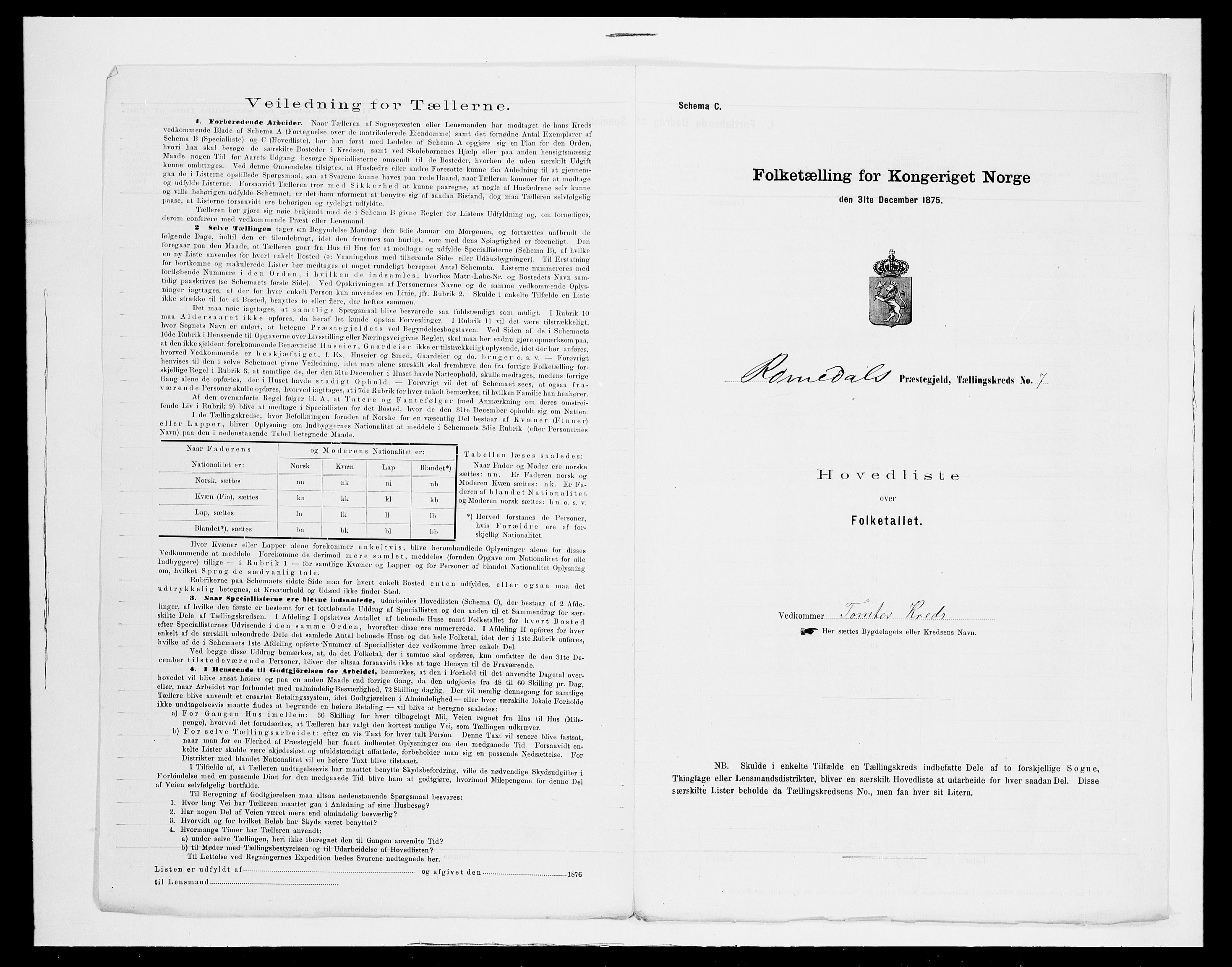 SAH, 1875 census for 0416P Romedal, 1875, p. 40