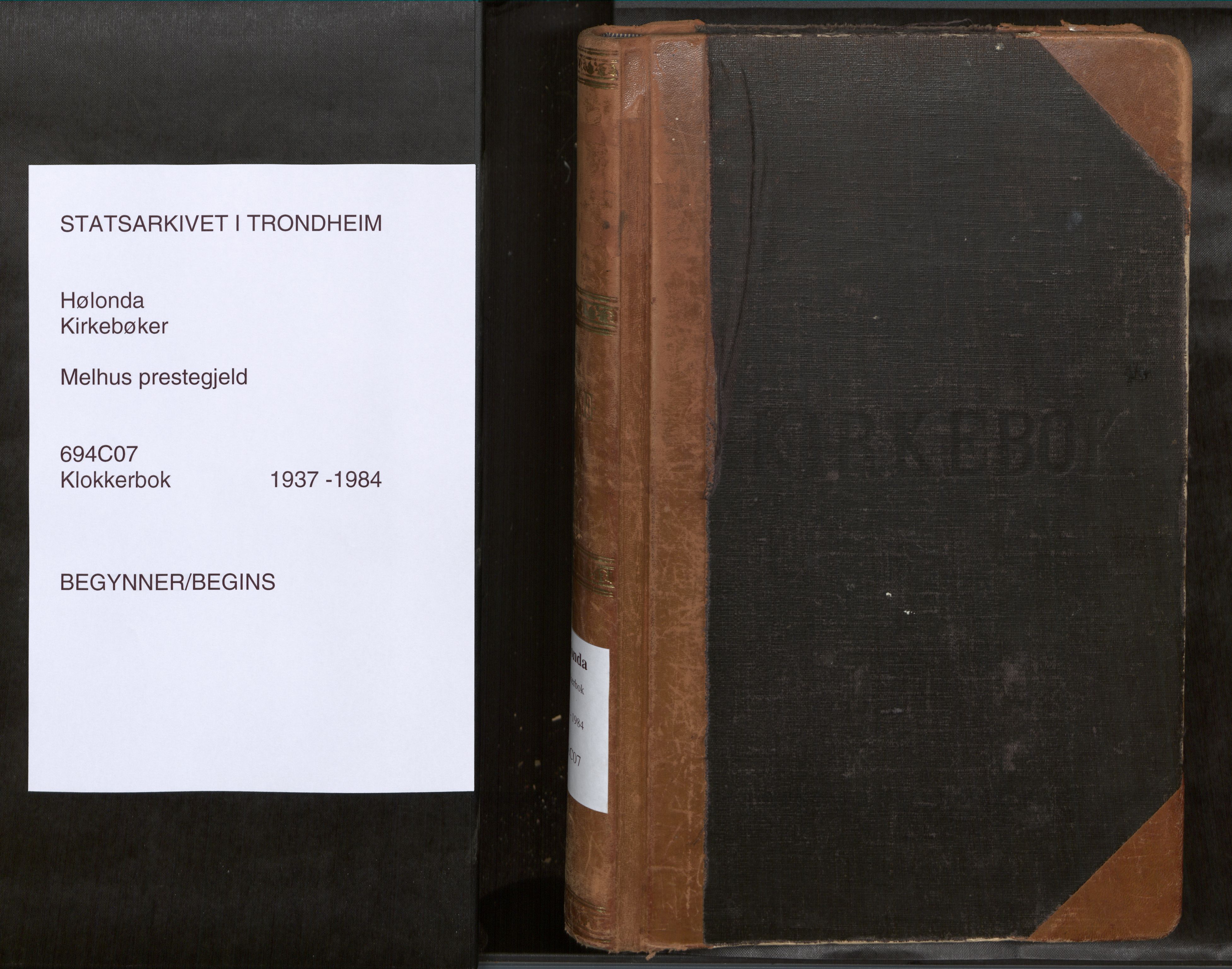 Ministerialprotokoller, klokkerbøker og fødselsregistre - Sør-Trøndelag, SAT/A-1456/694/L1134b: Parish register (copy) no. 694C07, 1937-1984