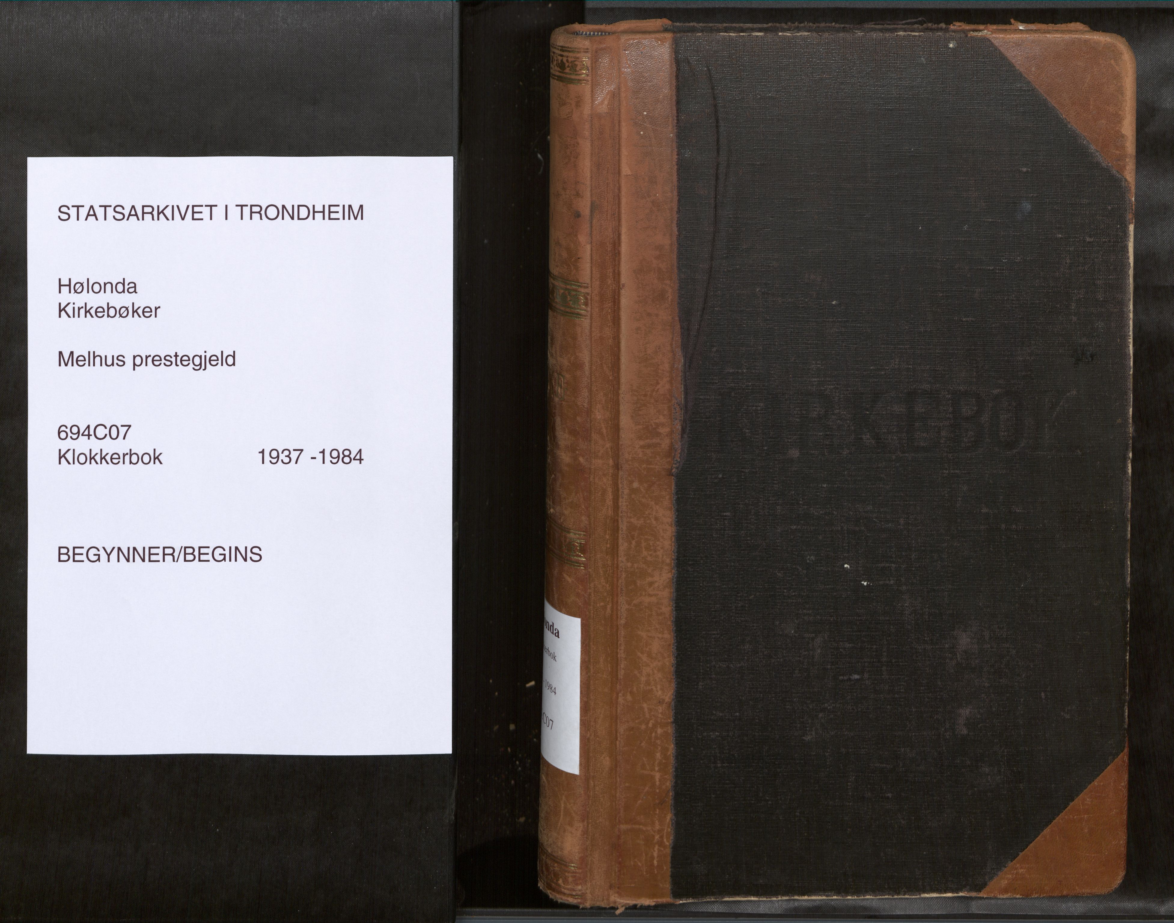 Ministerialprotokoller, klokkerbøker og fødselsregistre - Sør-Trøndelag, AV/SAT-A-1456/694/L1134b: Parish register (copy) no. 694C07, 1937-1984