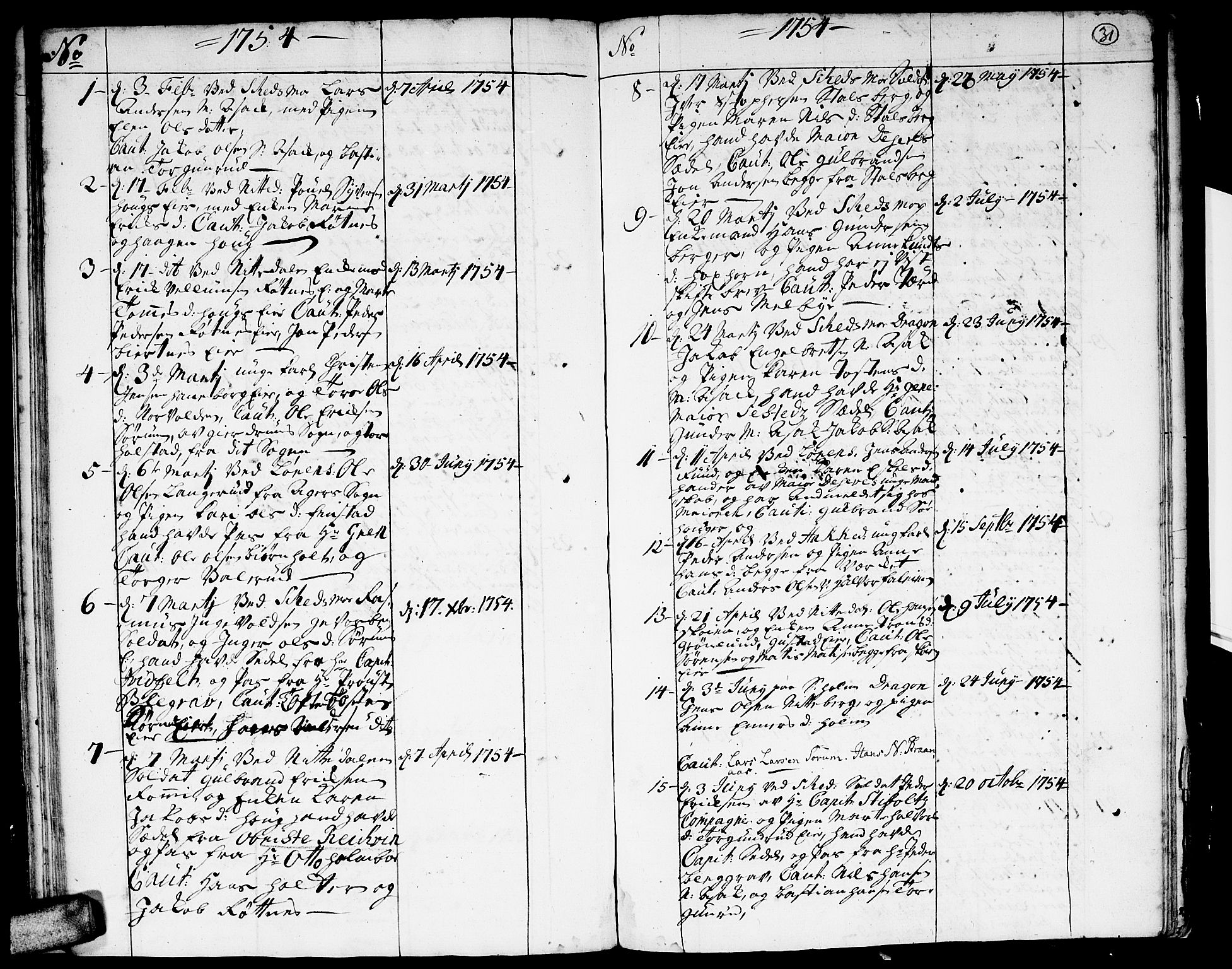 Skedsmo prestekontor Kirkebøker, SAO/A-10033a/F/Fa/L0004: Parish register (official) no. I 4, 1737-1768, p. 31
