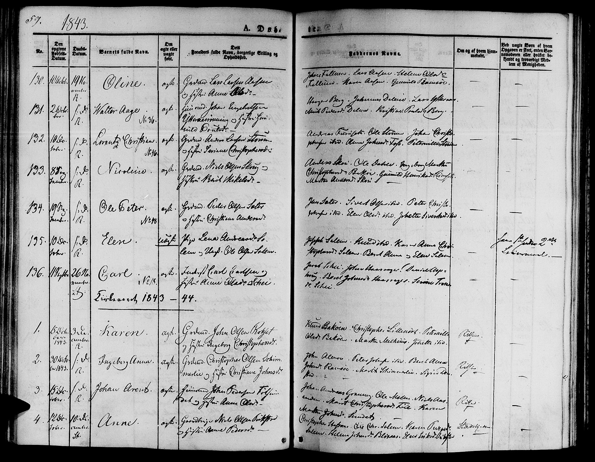 Ministerialprotokoller, klokkerbøker og fødselsregistre - Sør-Trøndelag, SAT/A-1456/646/L0610: Parish register (official) no. 646A08, 1837-1847, p. 59